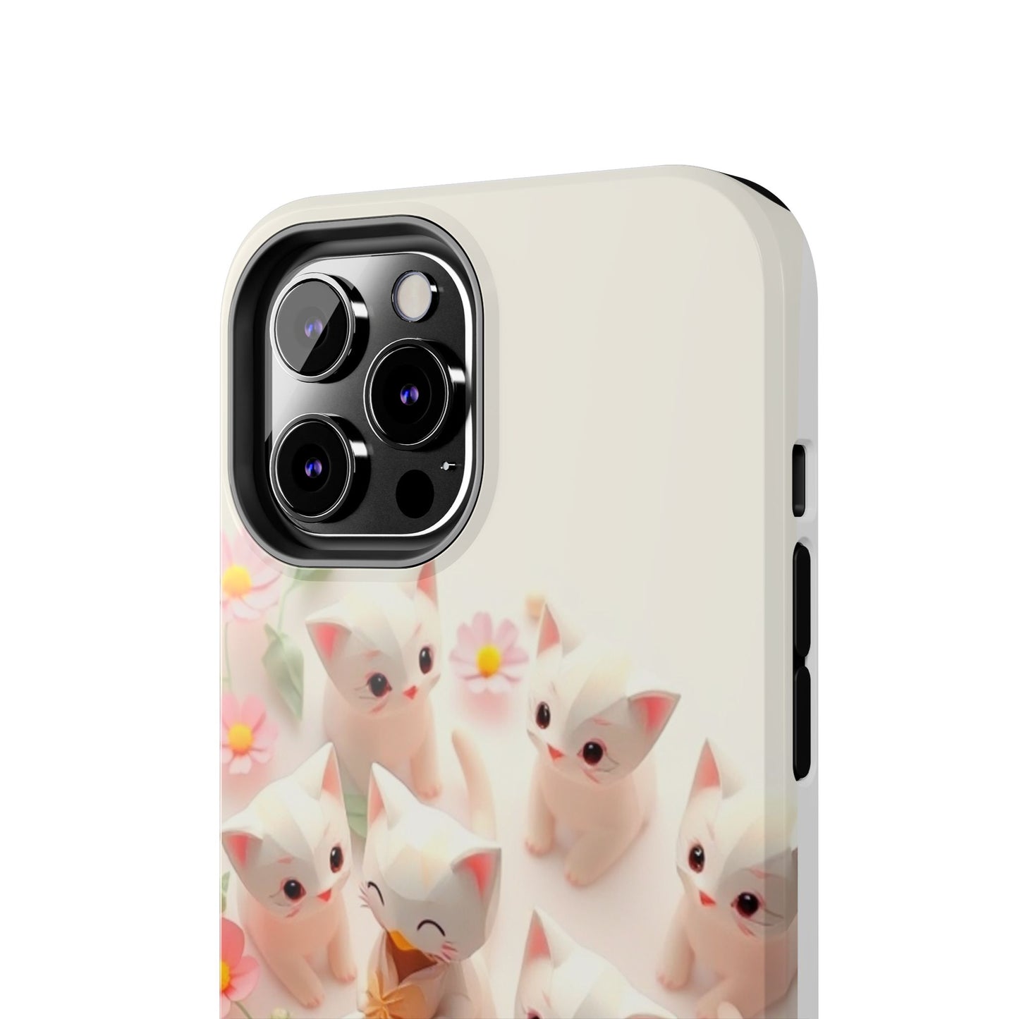 Kittens-n-Flowers Impact-Resistant Phone Case