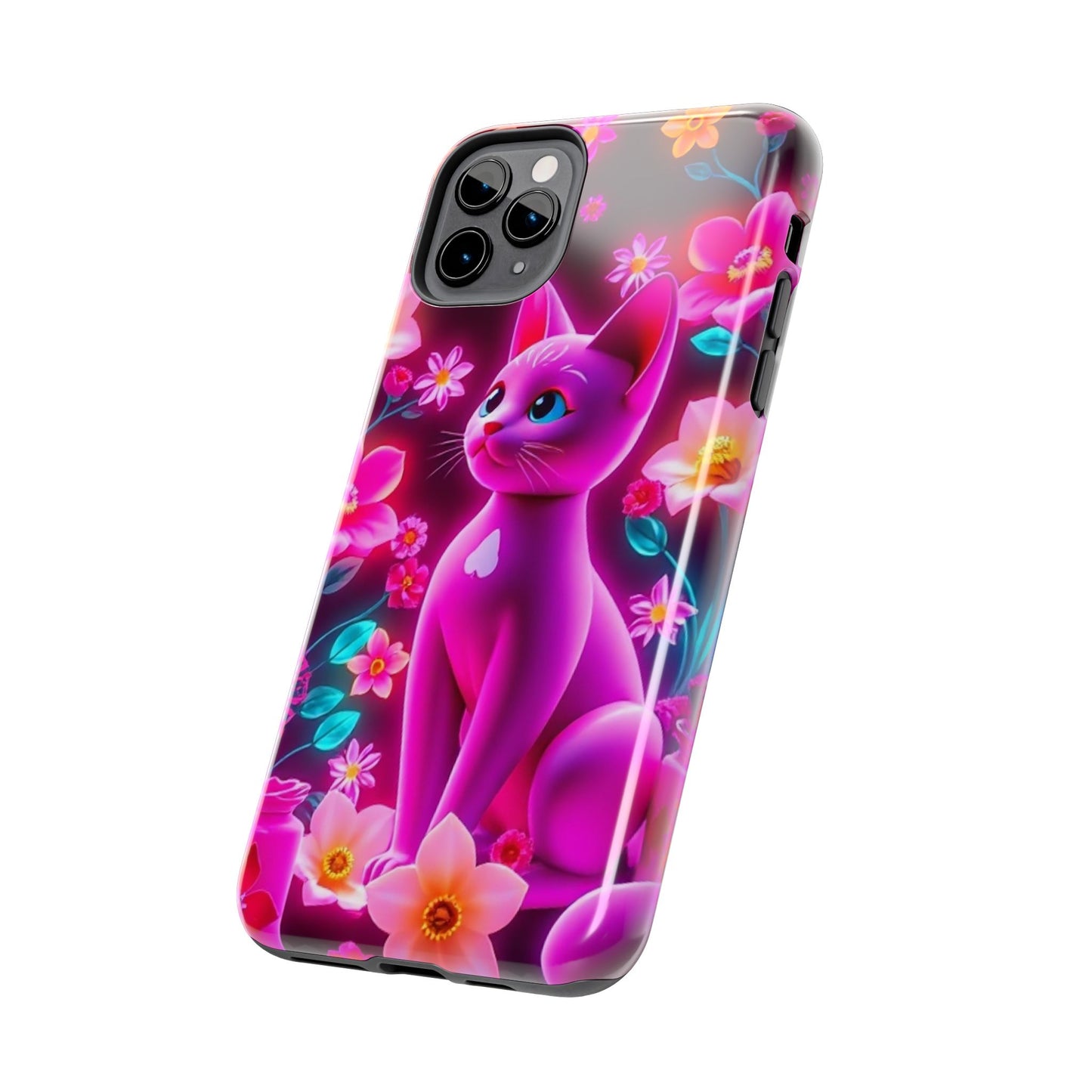 Kittens-n-Flowers Impact-Resistant Phone Case