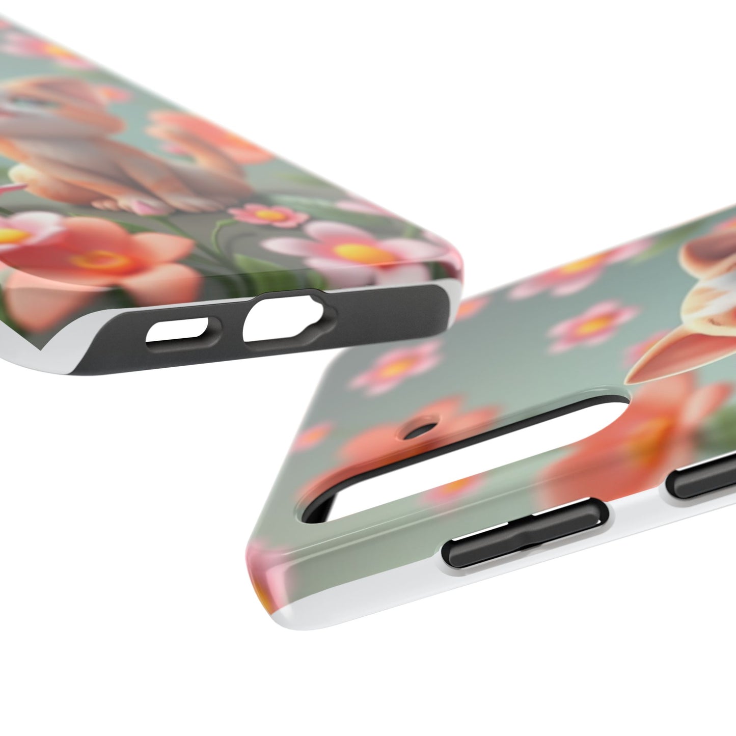 Kittens-n-Flowers Impact-Resistant Phone Case