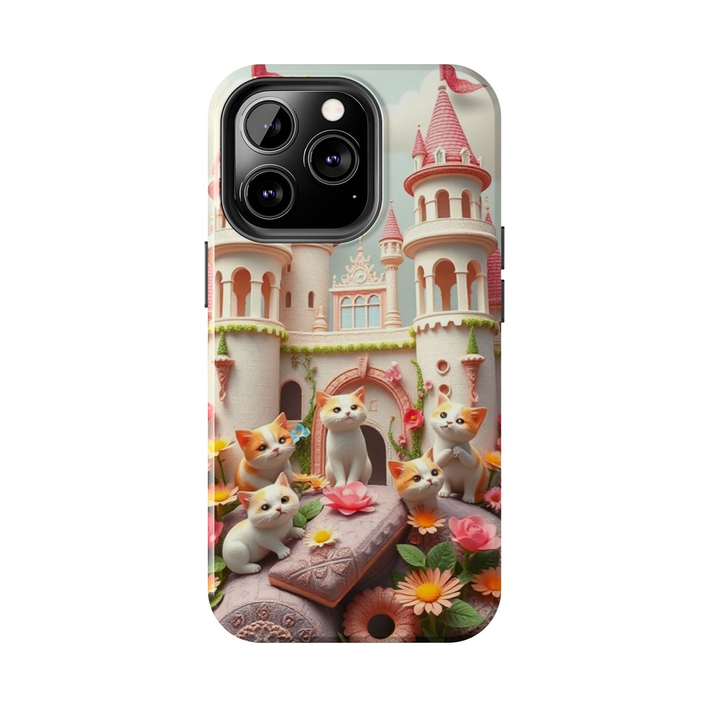 Kittens-n-Flowers Impact-Resistant Phone Case