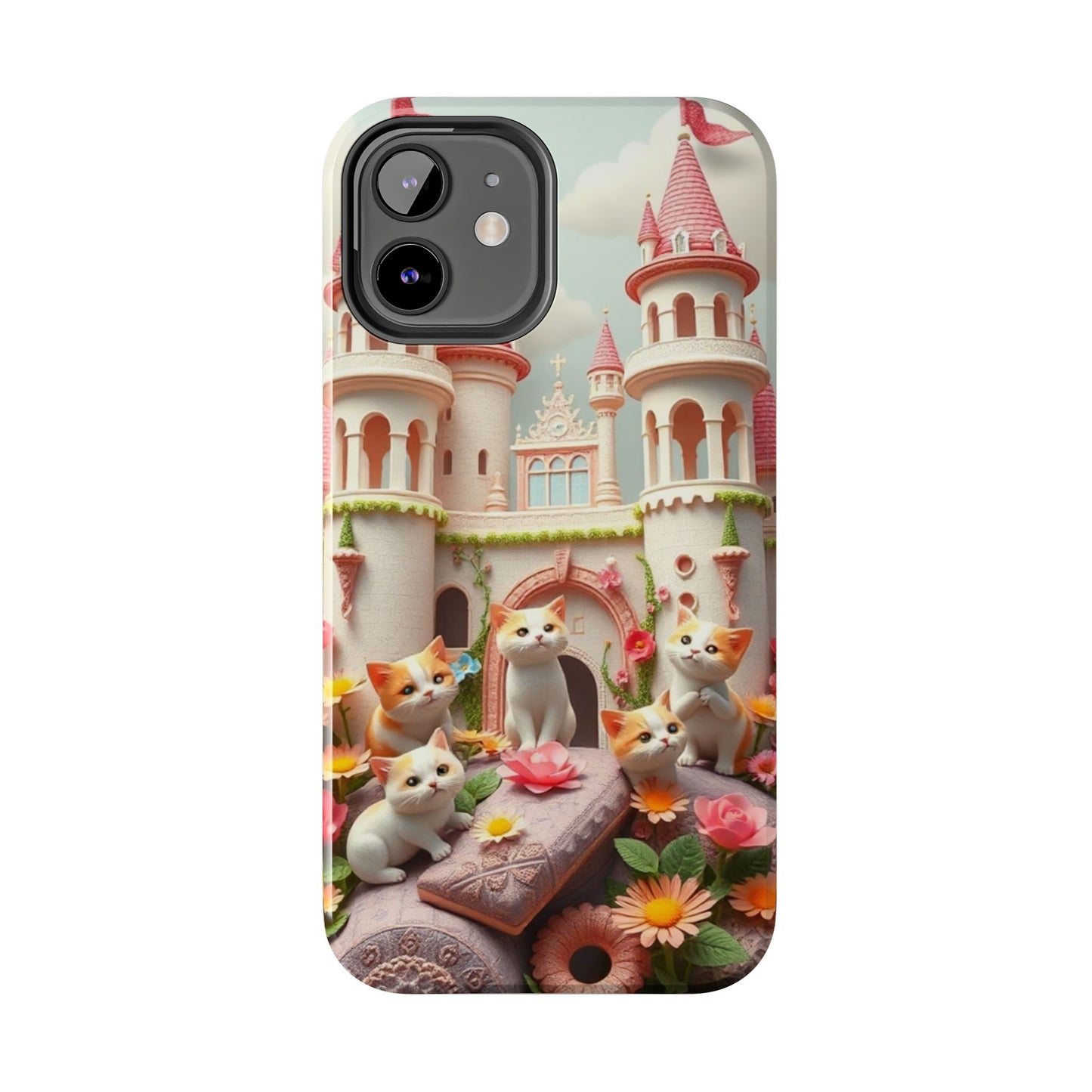 Kittens-n-Flowers Impact-Resistant Phone Case