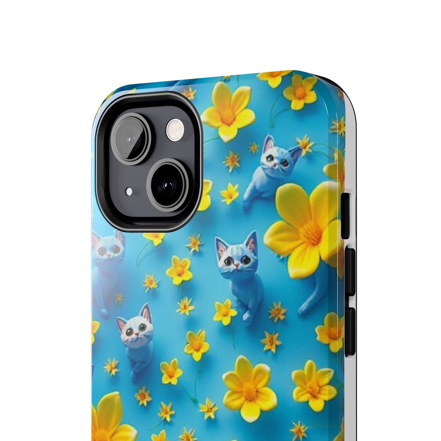 Kittens-n-Flowers Impact-Resistant Phone Case