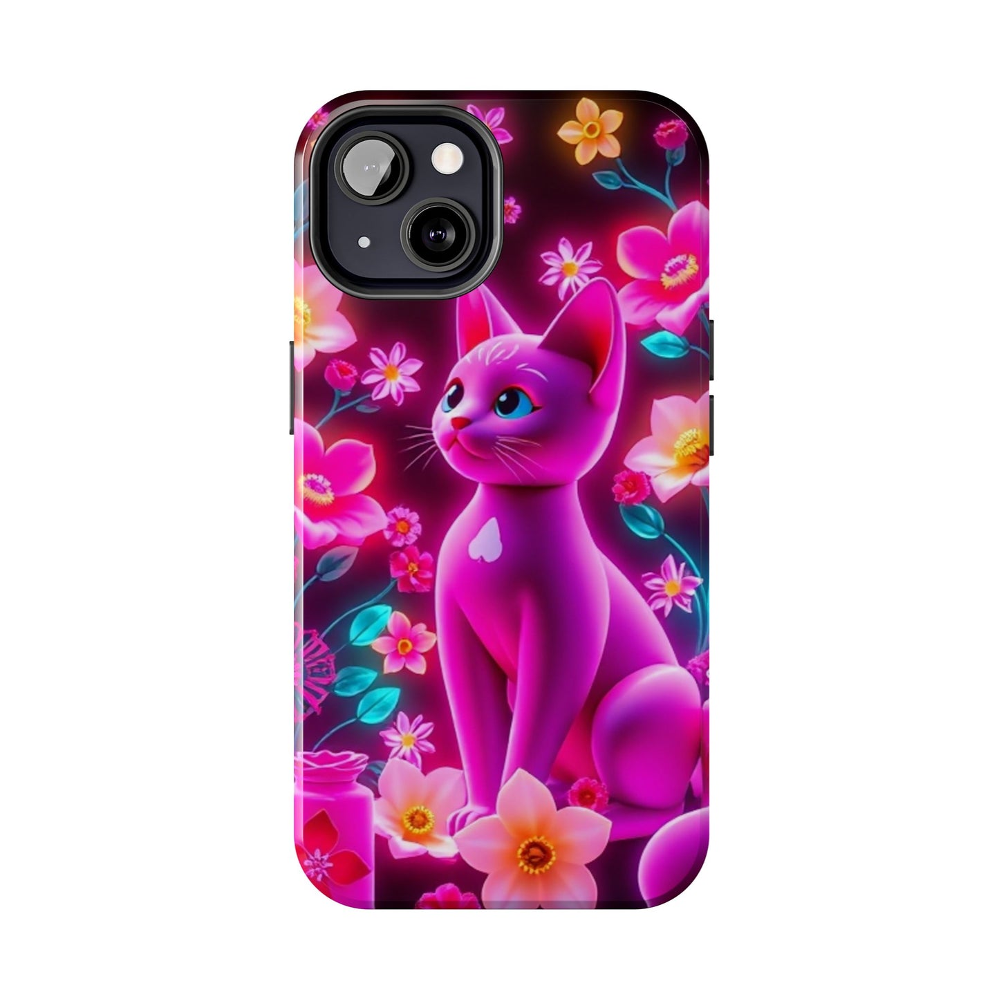 Kittens-n-Flowers Impact-Resistant Phone Case