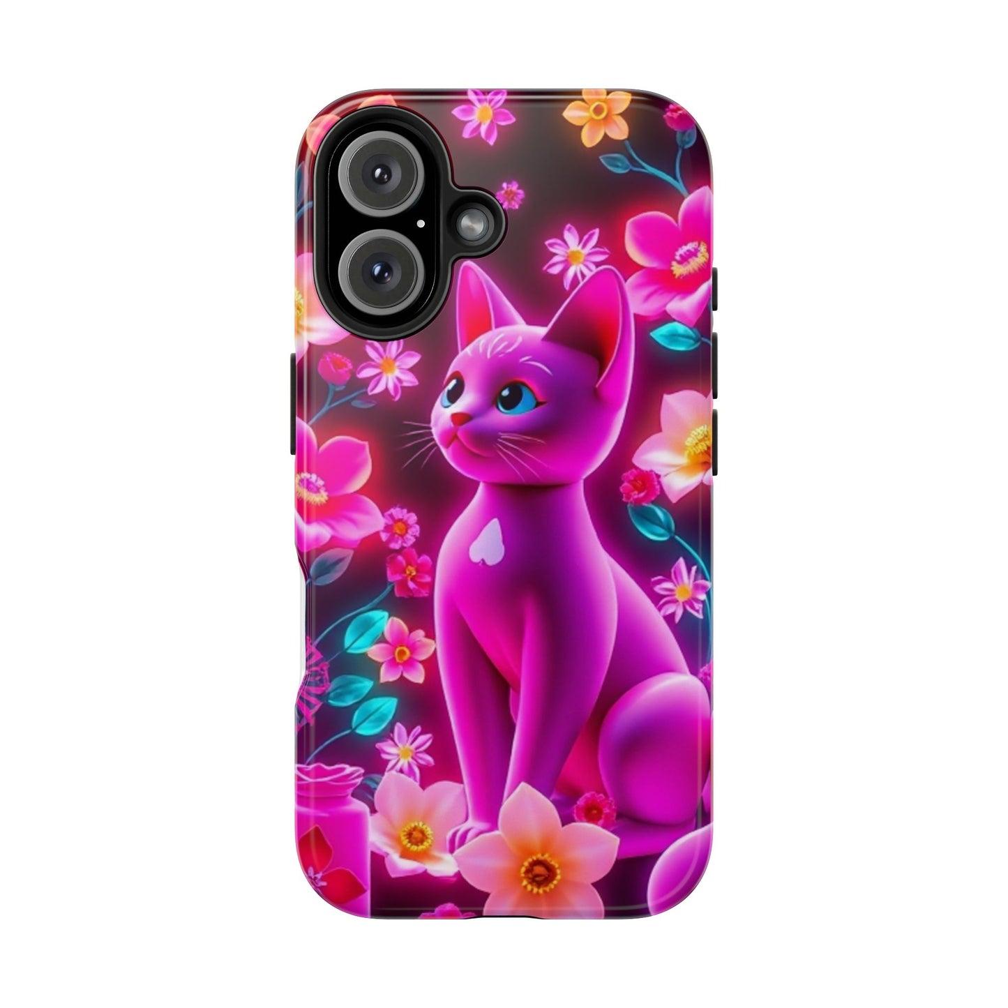 Kittens-n-Flowers Impact-Resistant Phone Case