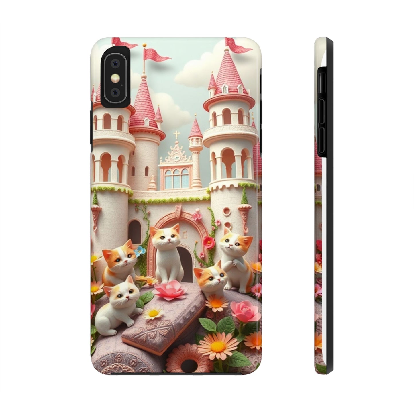 Kittens-n-Flowers Impact-Resistant Phone Case