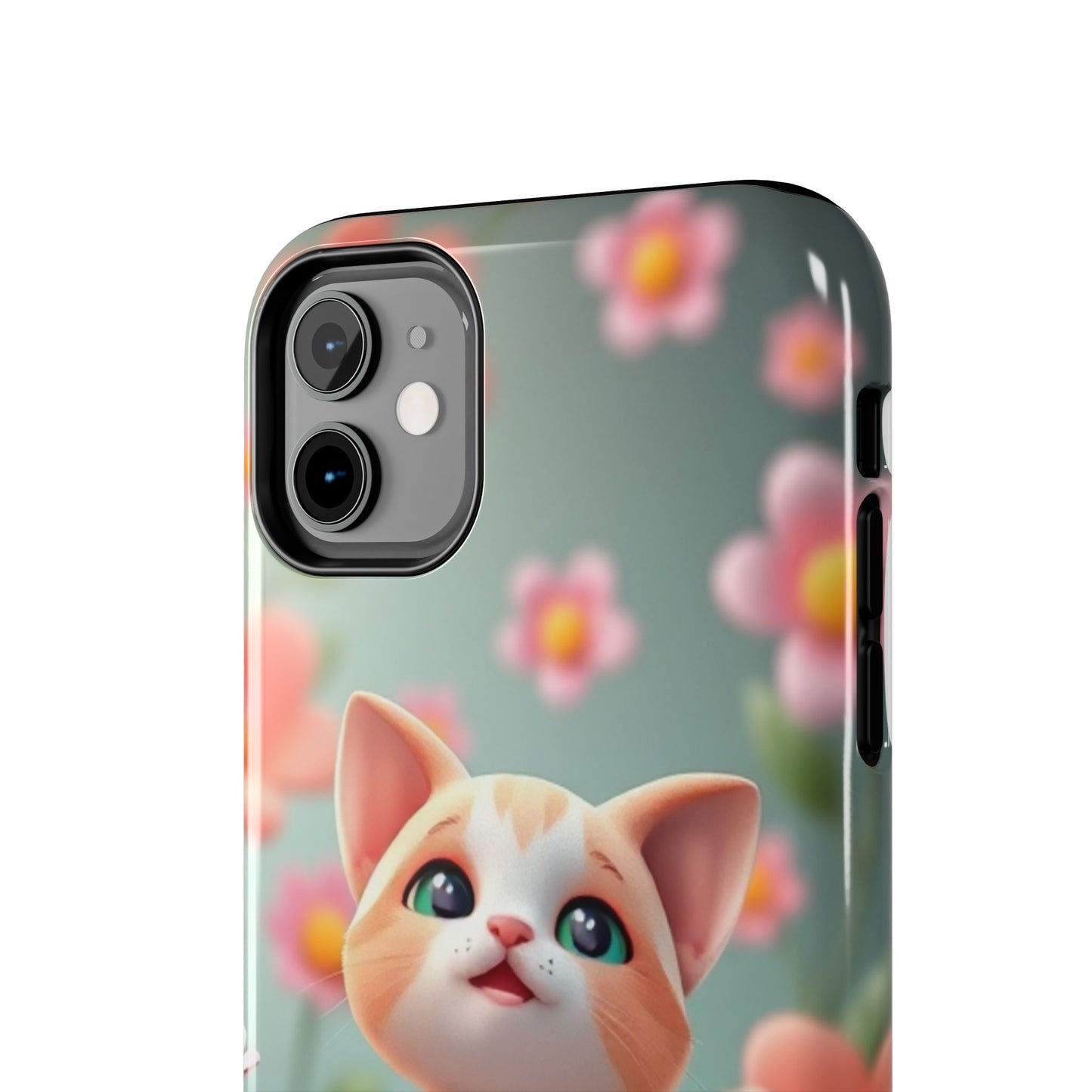 Kittens-n-Flowers Impact-Resistant Phone Case