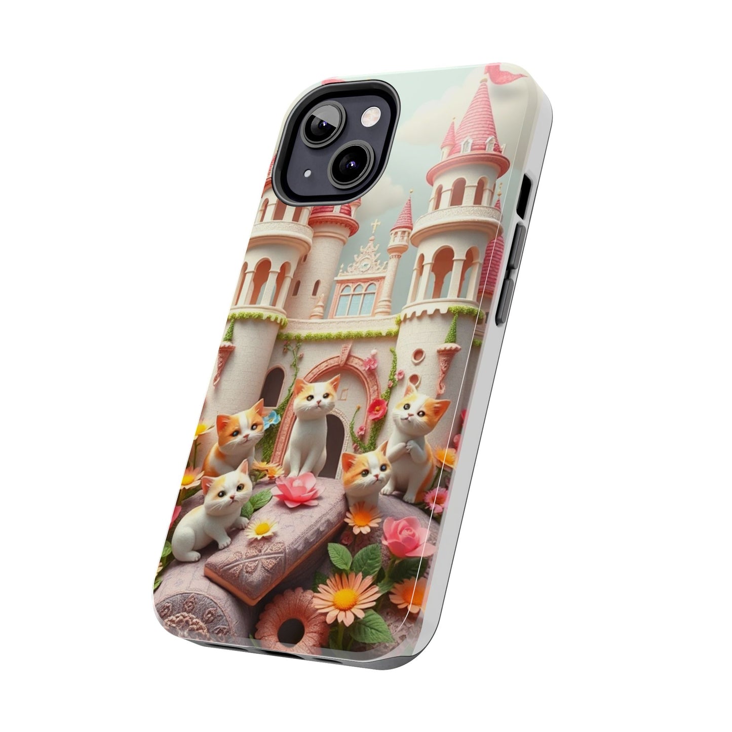 Kittens-n-Flowers Impact-Resistant Phone Case