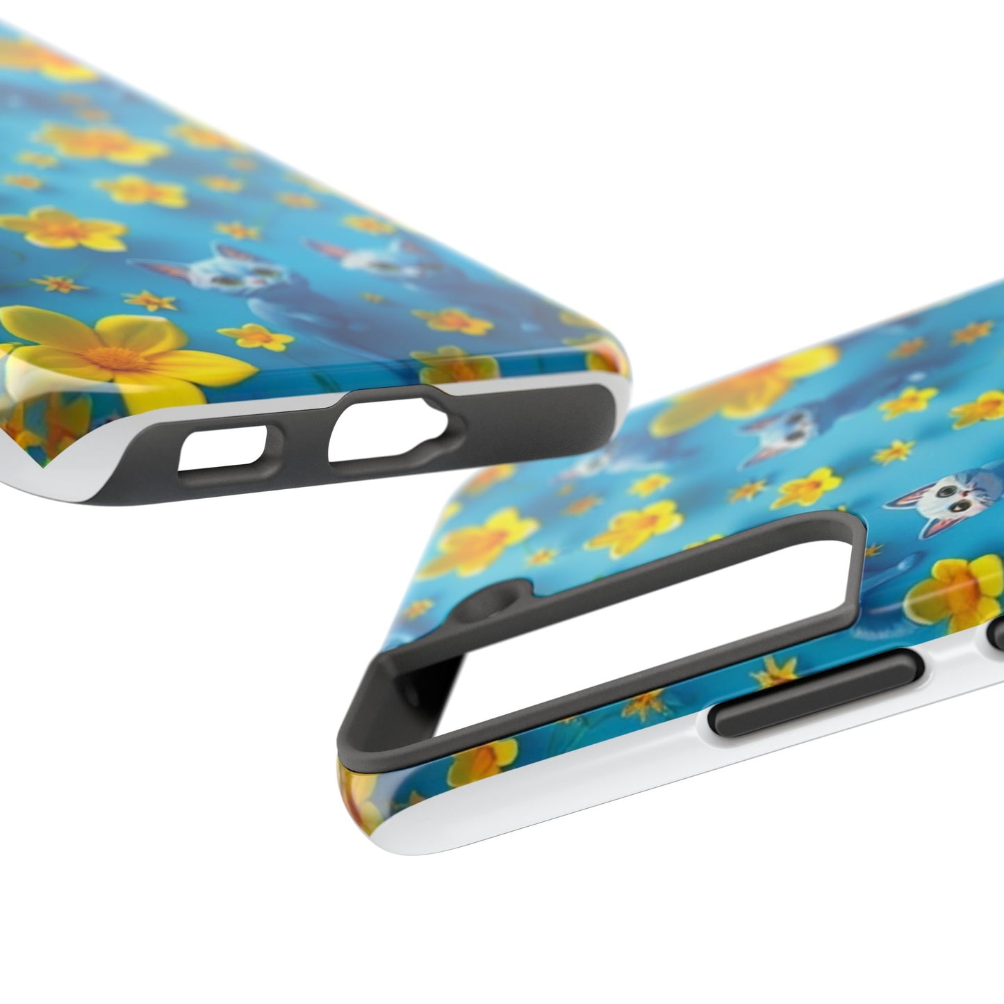 Kittens-n-Flowers Impact-Resistant Phone Case