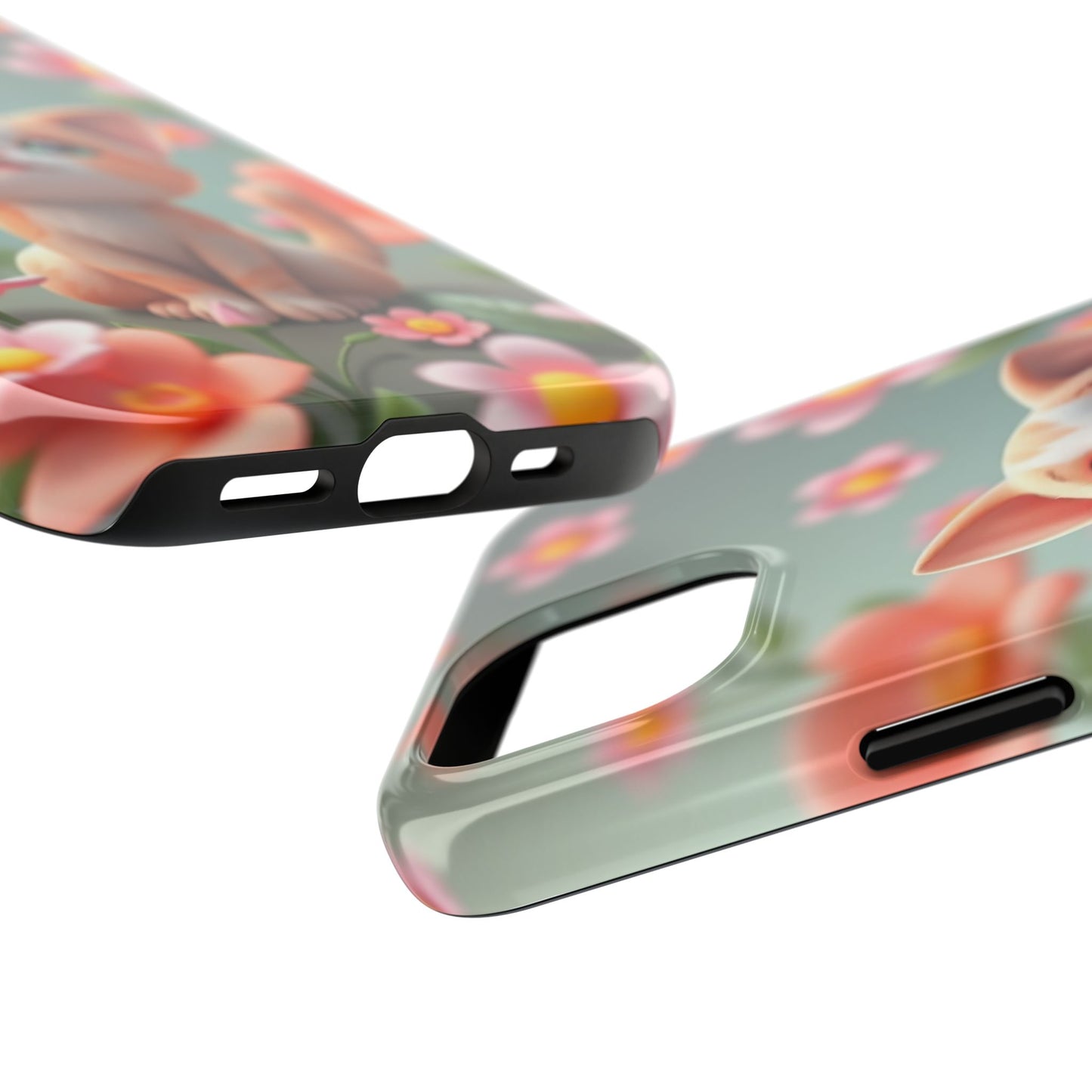 Kittens-n-Flowers Impact-Resistant Phone Case