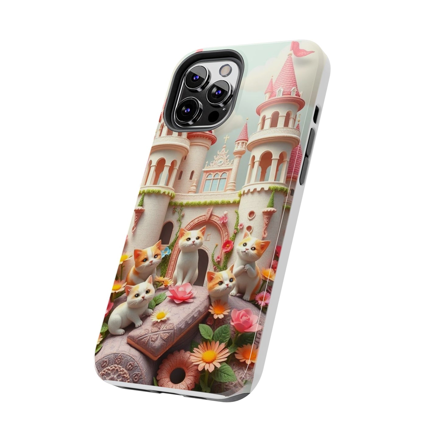 Kittens-n-Flowers Impact-Resistant Phone Case