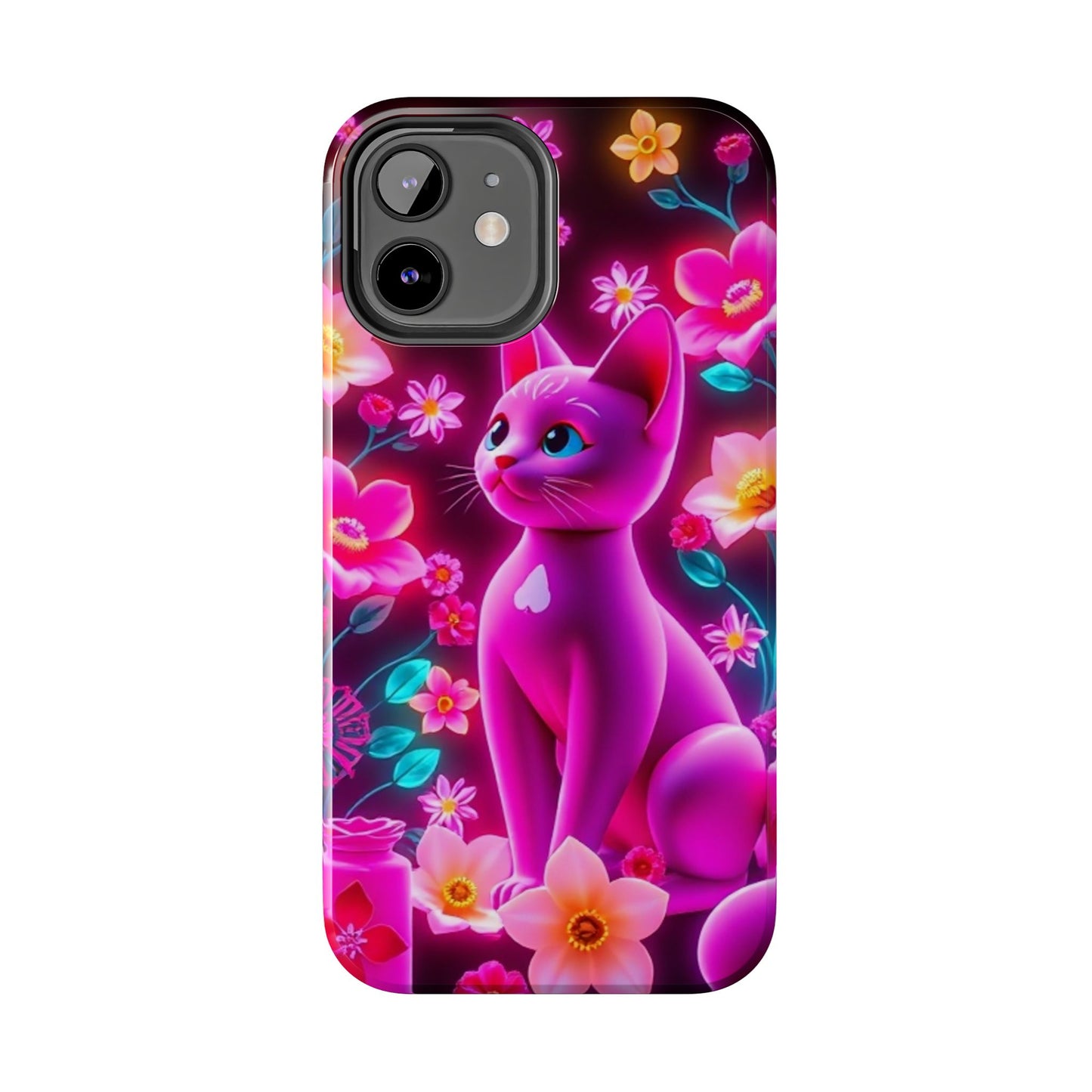 Kittens-n-Flowers Impact-Resistant Phone Case