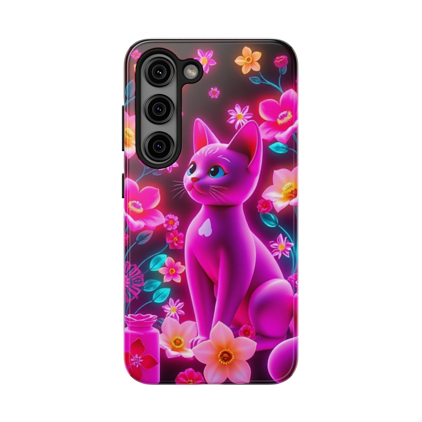 Kittens-n-Flowers Impact-Resistant Phone Case