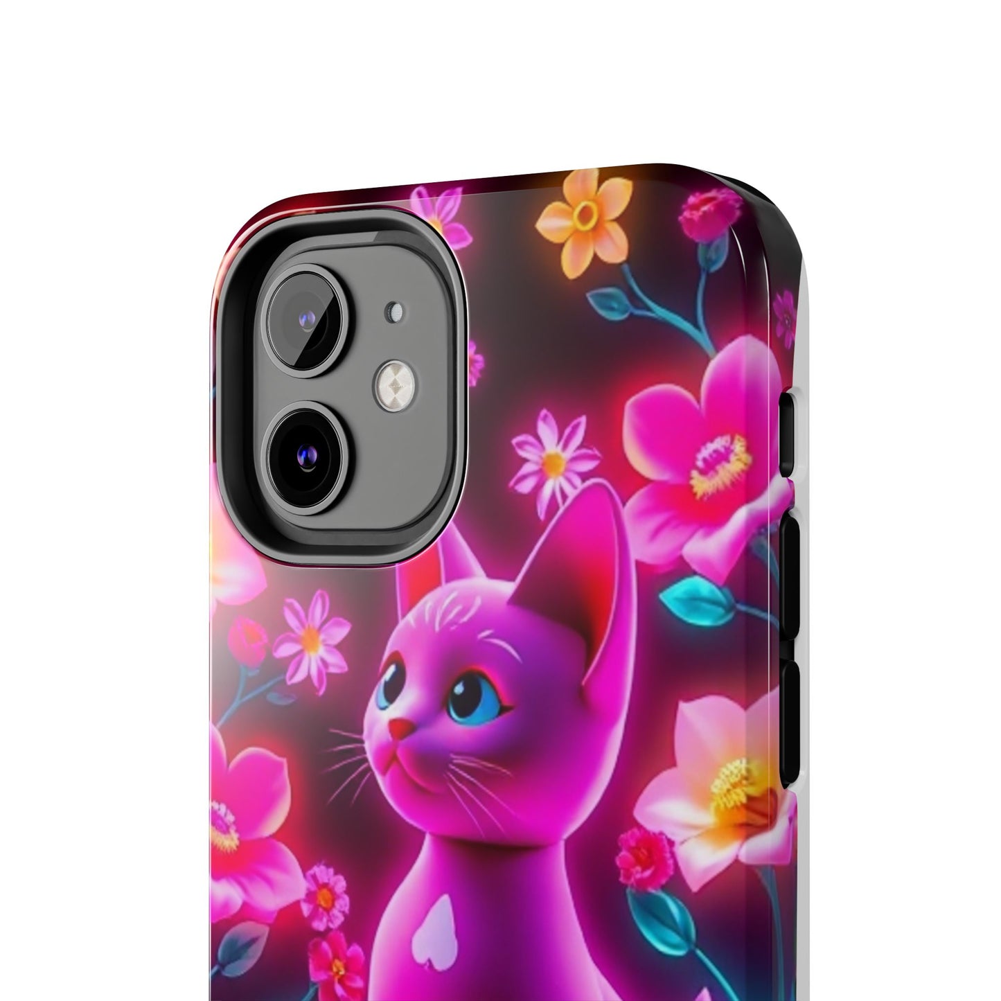 Kittens-n-Flowers Impact-Resistant Phone Case