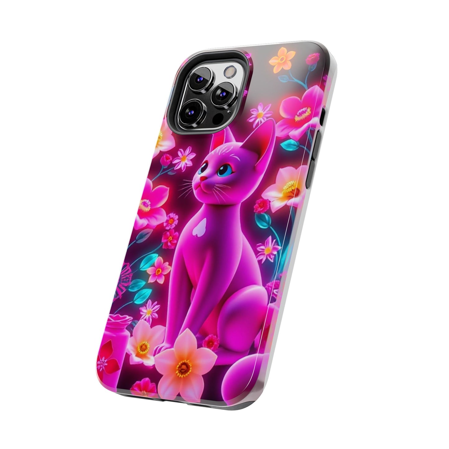 Kittens-n-Flowers Impact-Resistant Phone Case