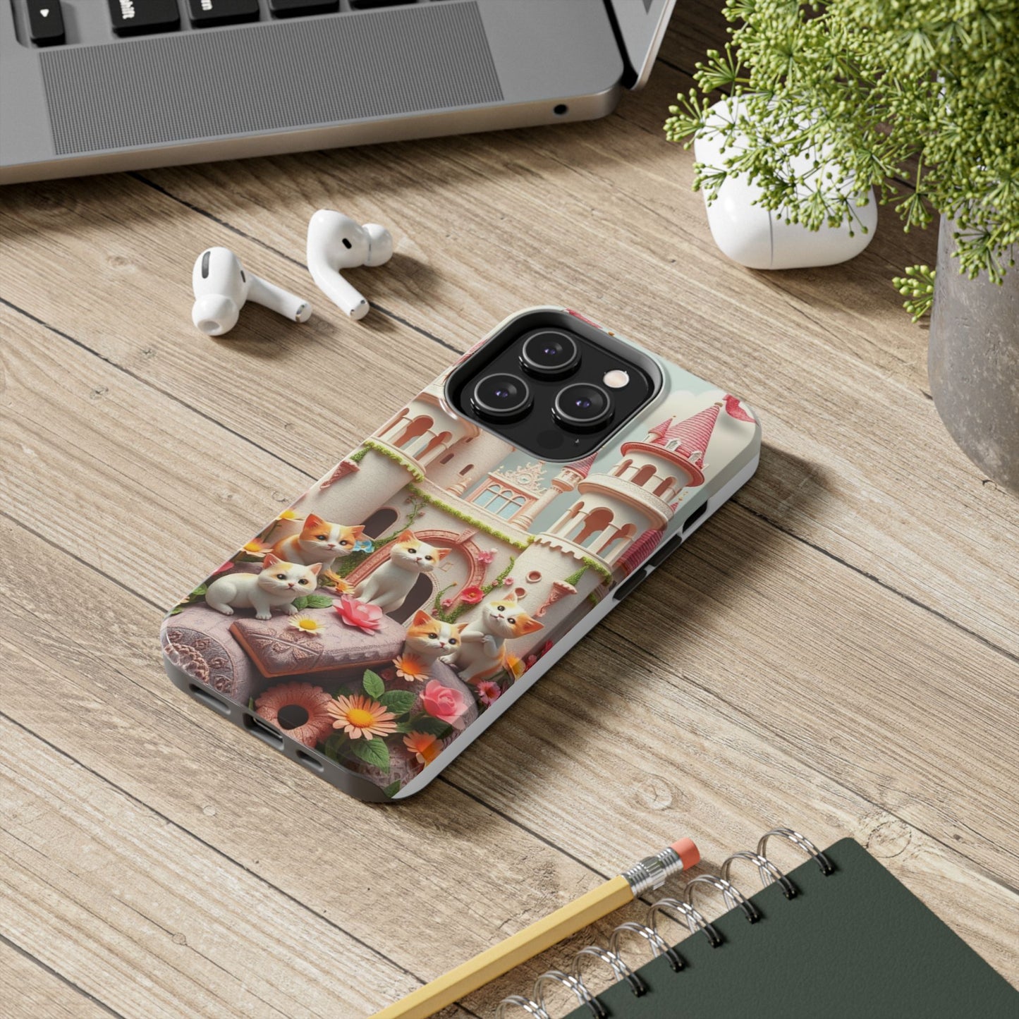 Kittens-n-Flowers Impact-Resistant Phone Case