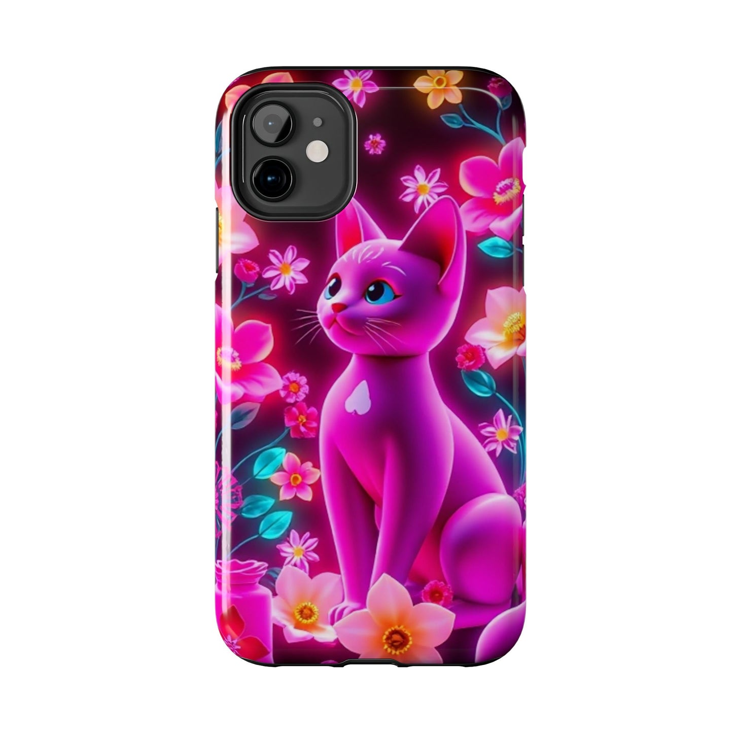 Kittens-n-Flowers Impact-Resistant Phone Case