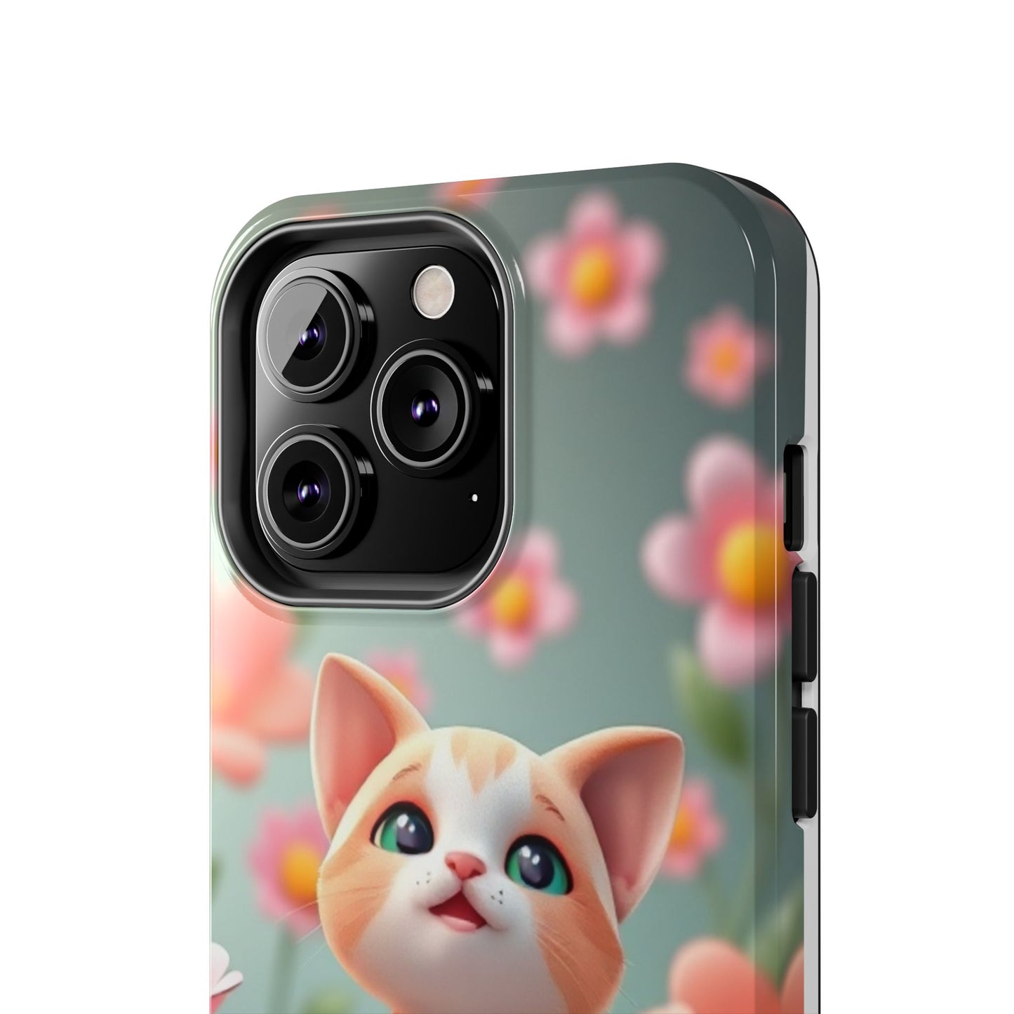 Kittens-n-Flowers Impact-Resistant Phone Case