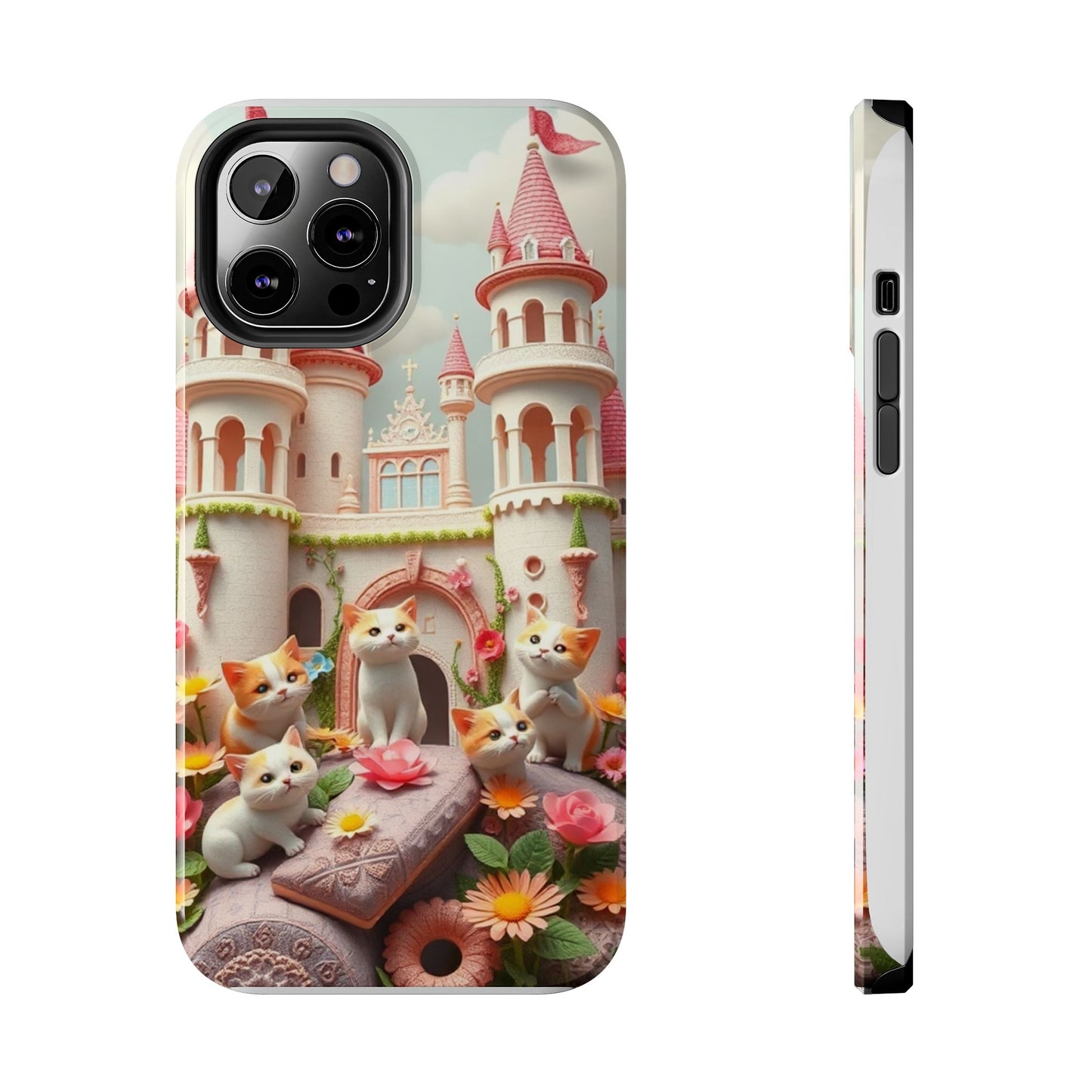 Kittens-n-Flowers Impact-Resistant Phone Case