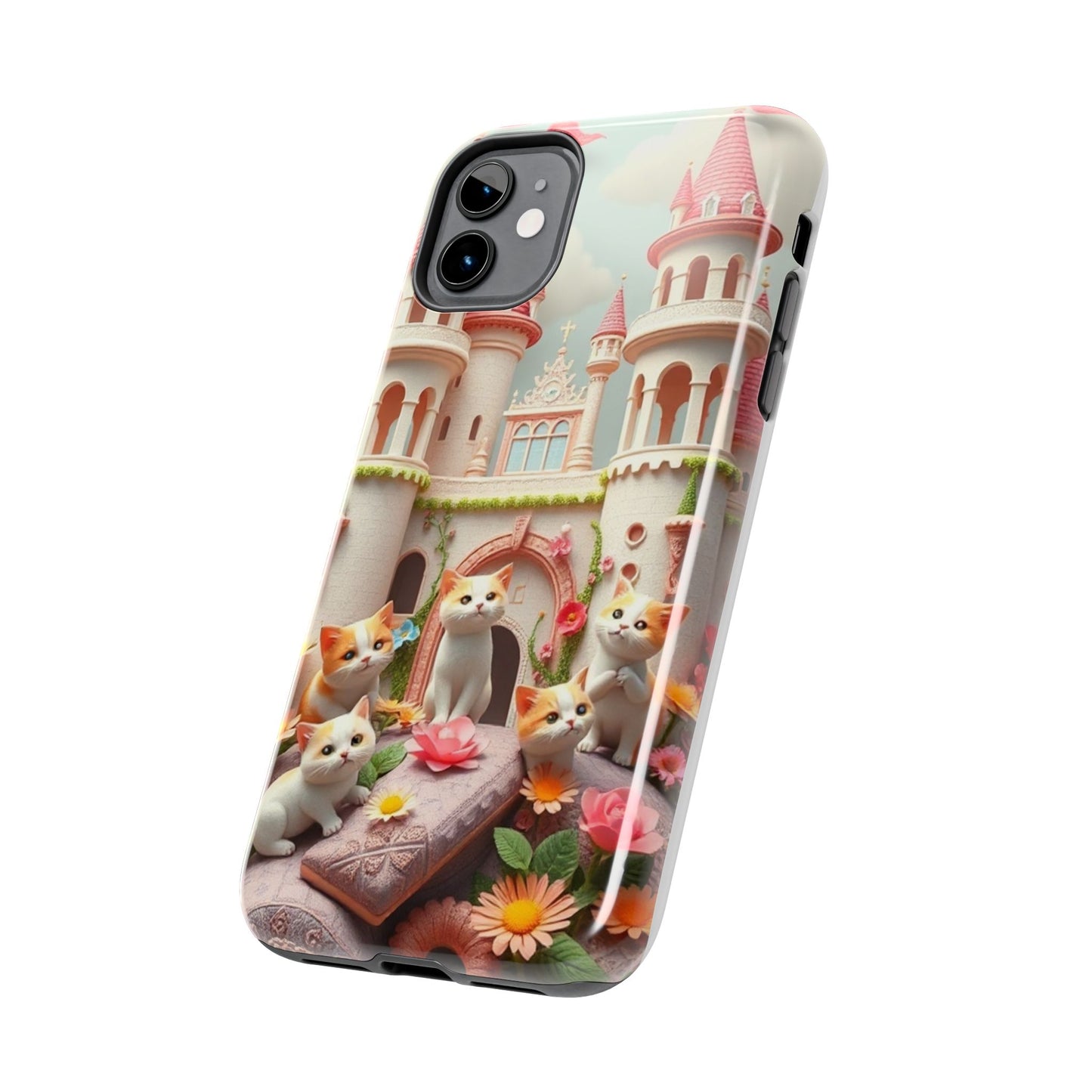 Kittens-n-Flowers Impact-Resistant Phone Case