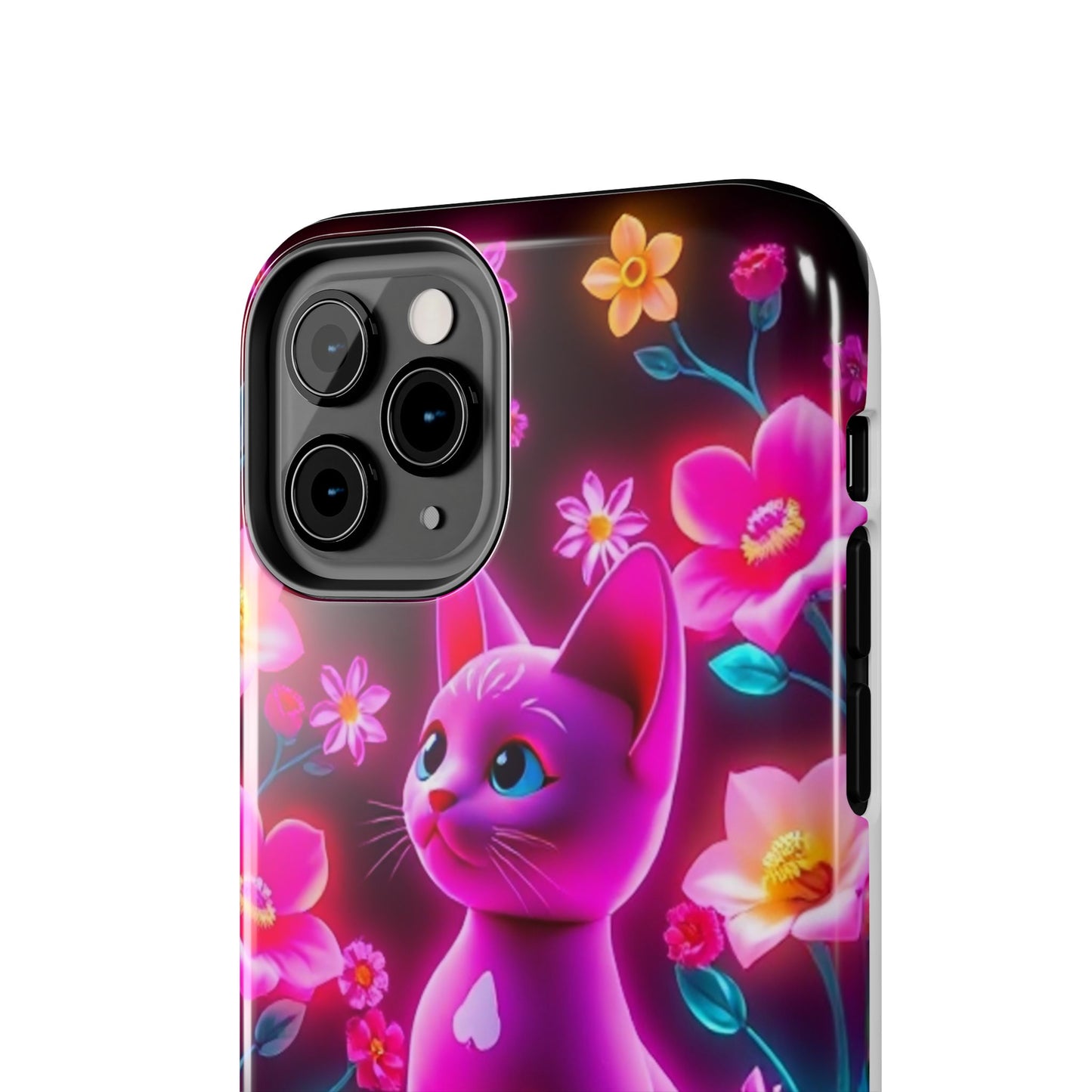 Kittens-n-Flowers Impact-Resistant Phone Case