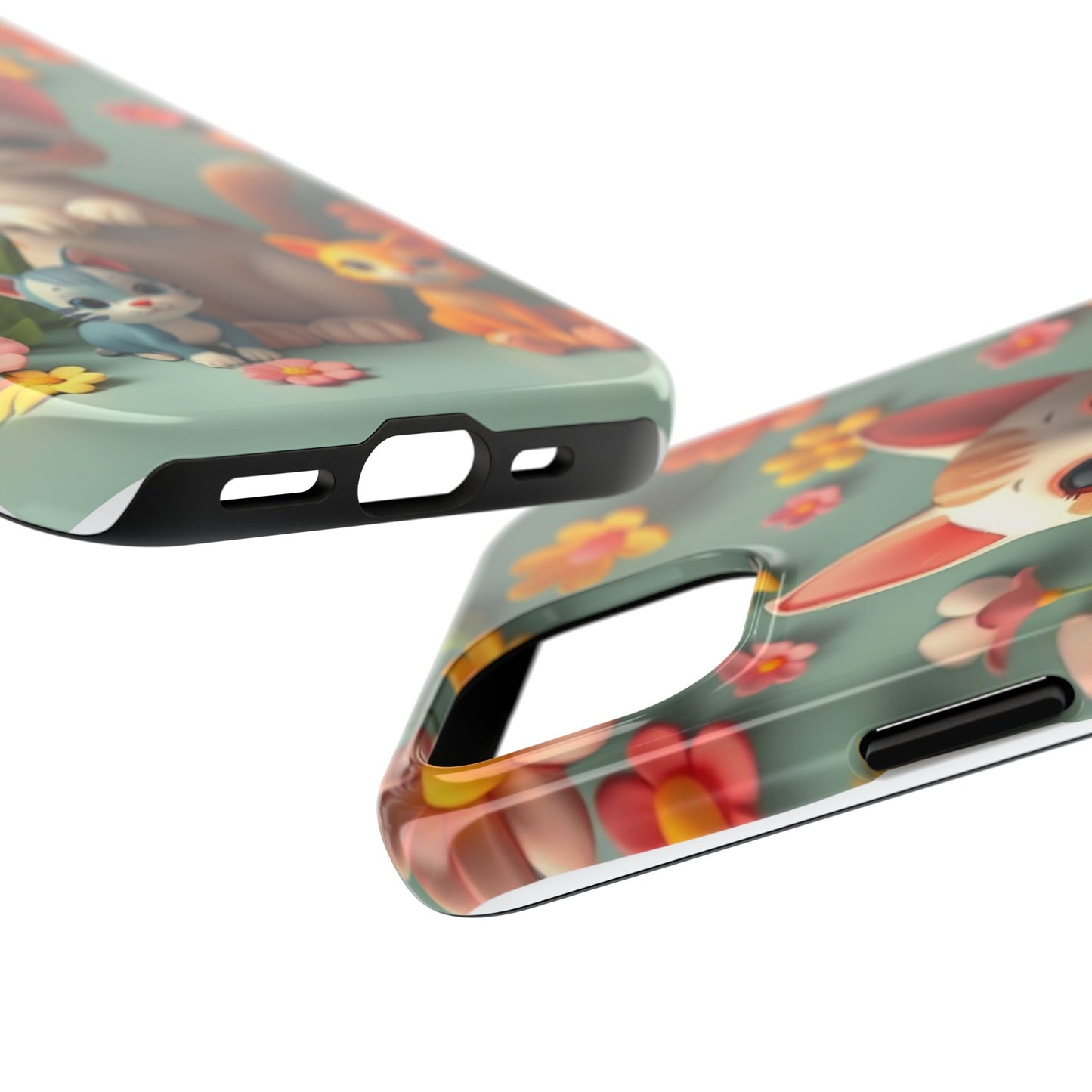 Kittens-n-Flowers Impact-Resistant Phone Case