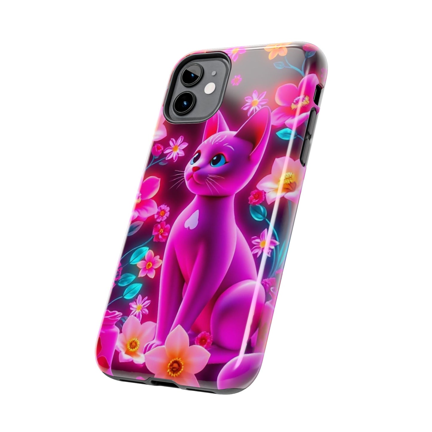 Kittens-n-Flowers Impact-Resistant Phone Case