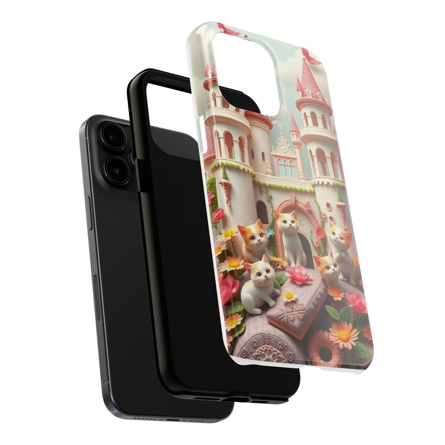 Kittens-n-Flowers Impact-Resistant Phone Case