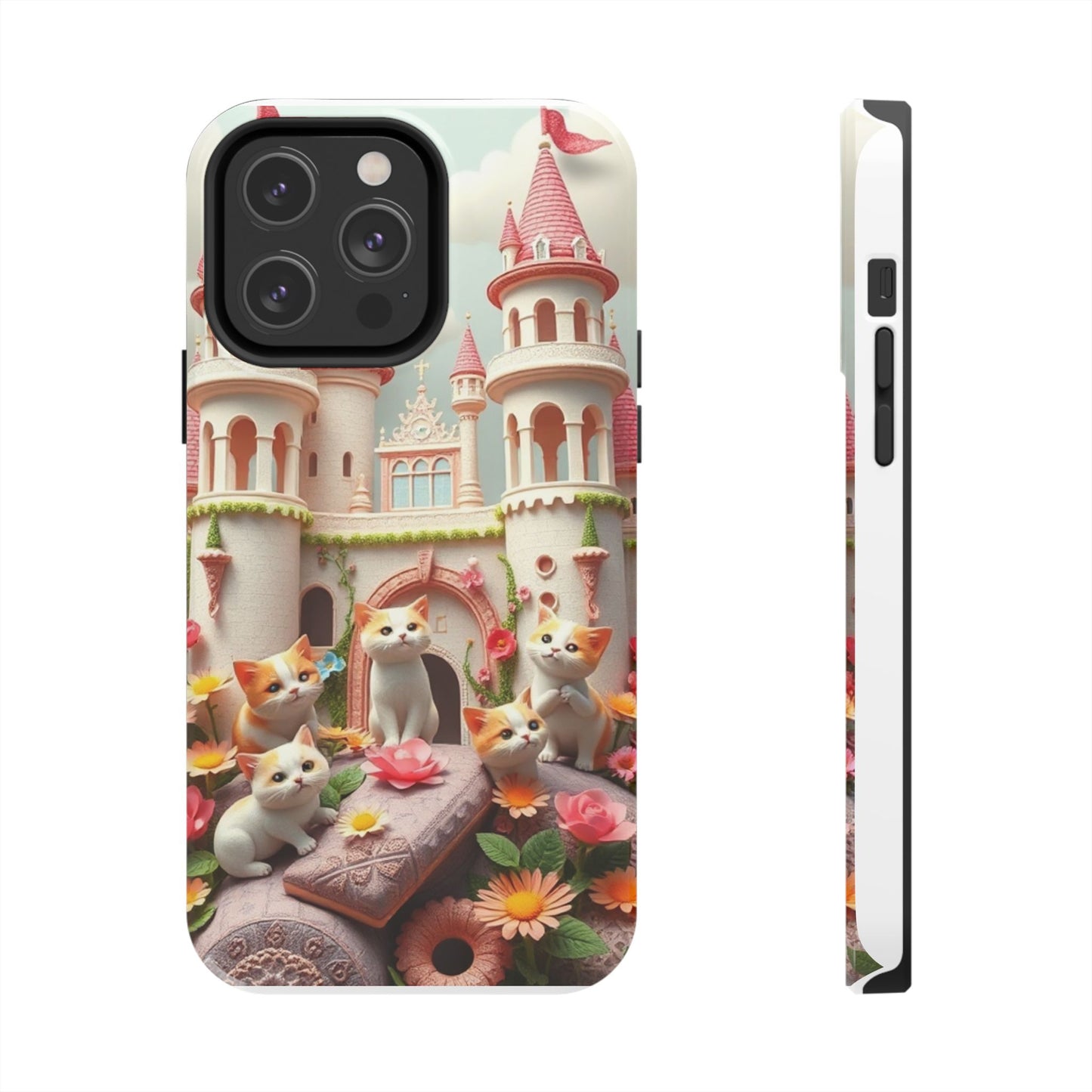 Kittens-n-Flowers Impact-Resistant Phone Case