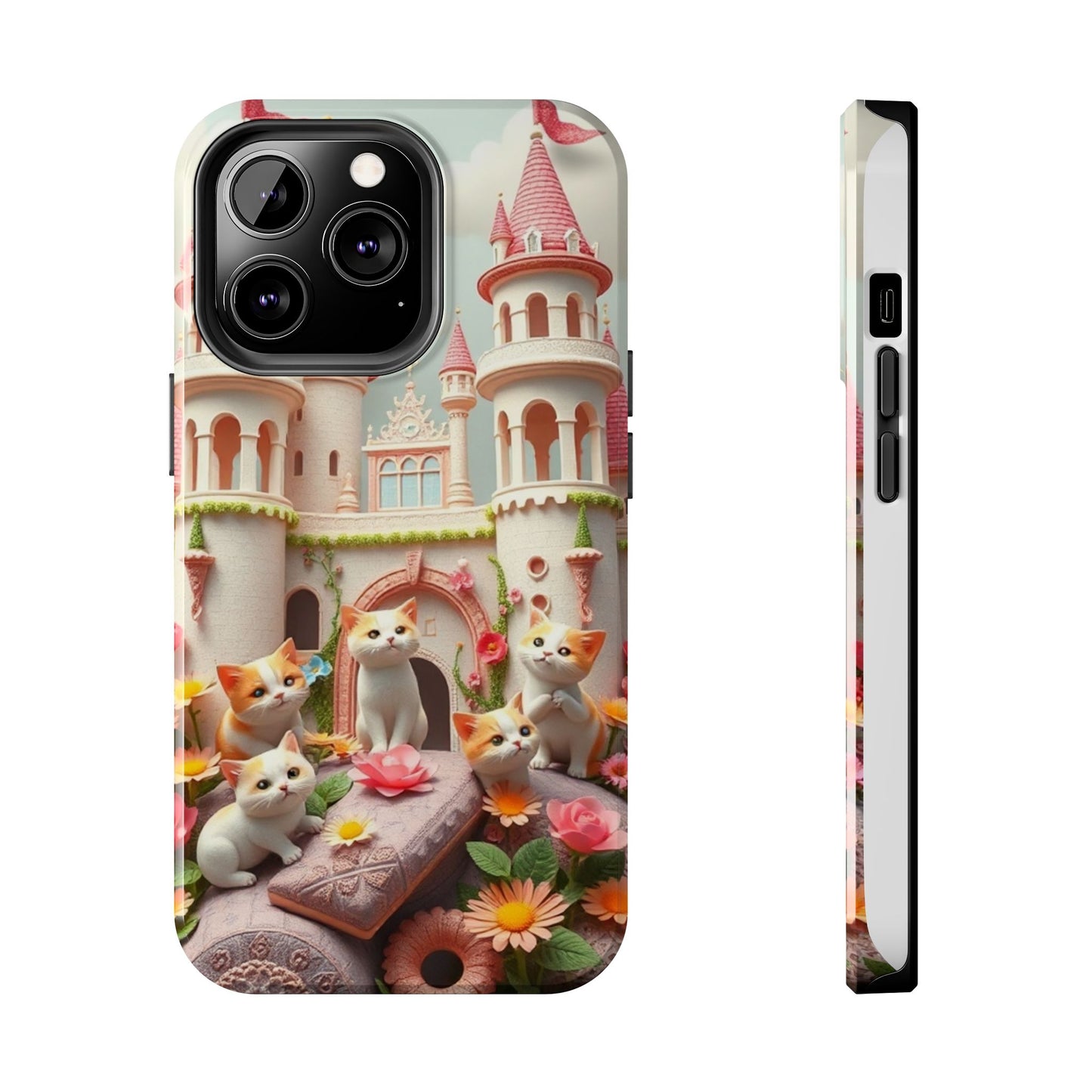 Kittens-n-Flowers Impact-Resistant Phone Case