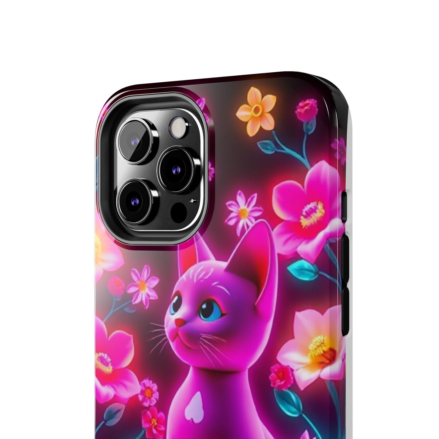 Kittens-n-Flowers Impact-Resistant Phone Case