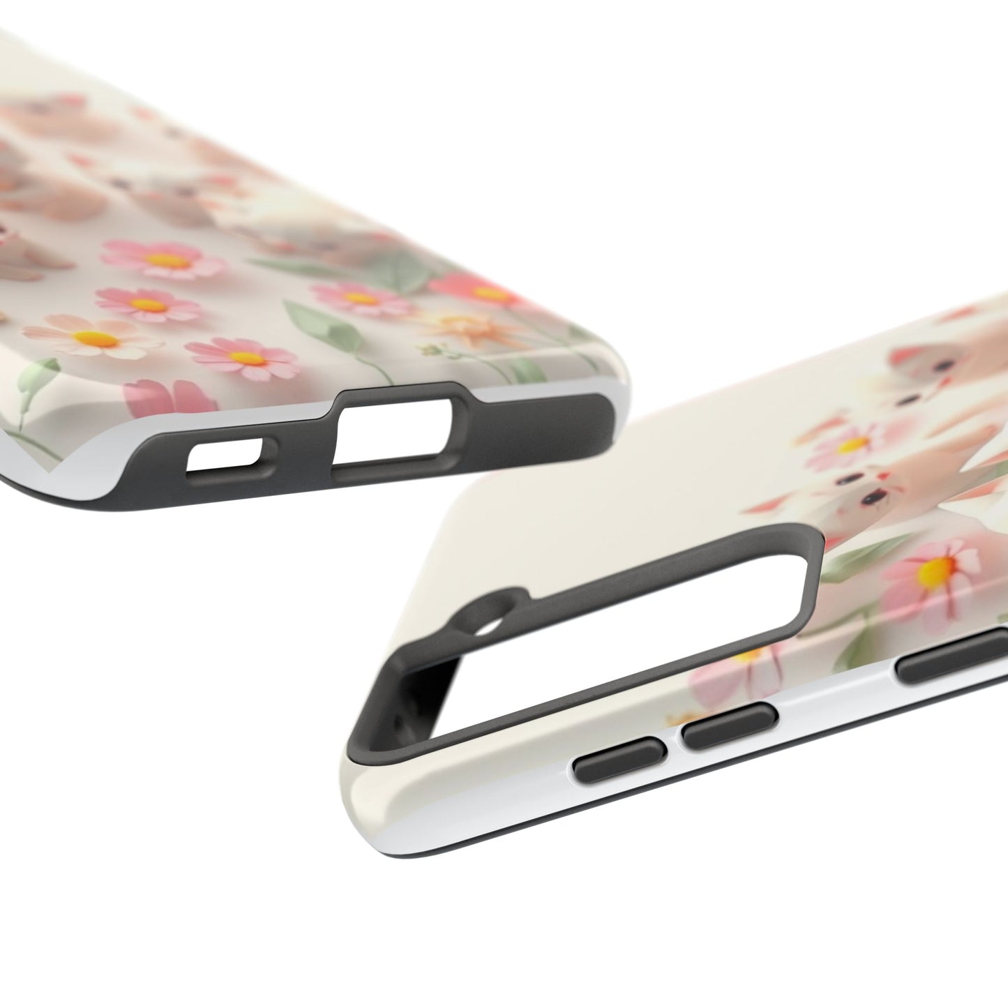 Kittens-n-Flowers Impact-Resistant Phone Case