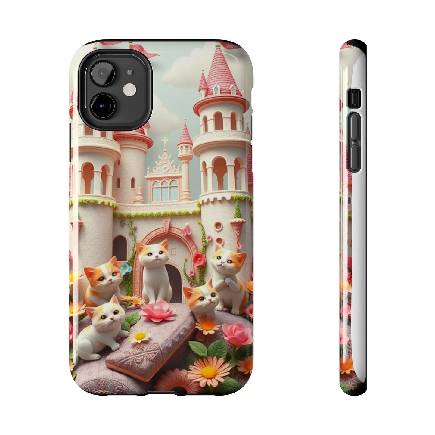 Kittens-n-Flowers Impact-Resistant Phone Case