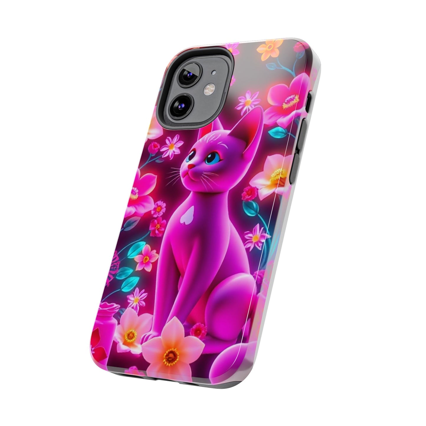 Kittens-n-Flowers Impact-Resistant Phone Case