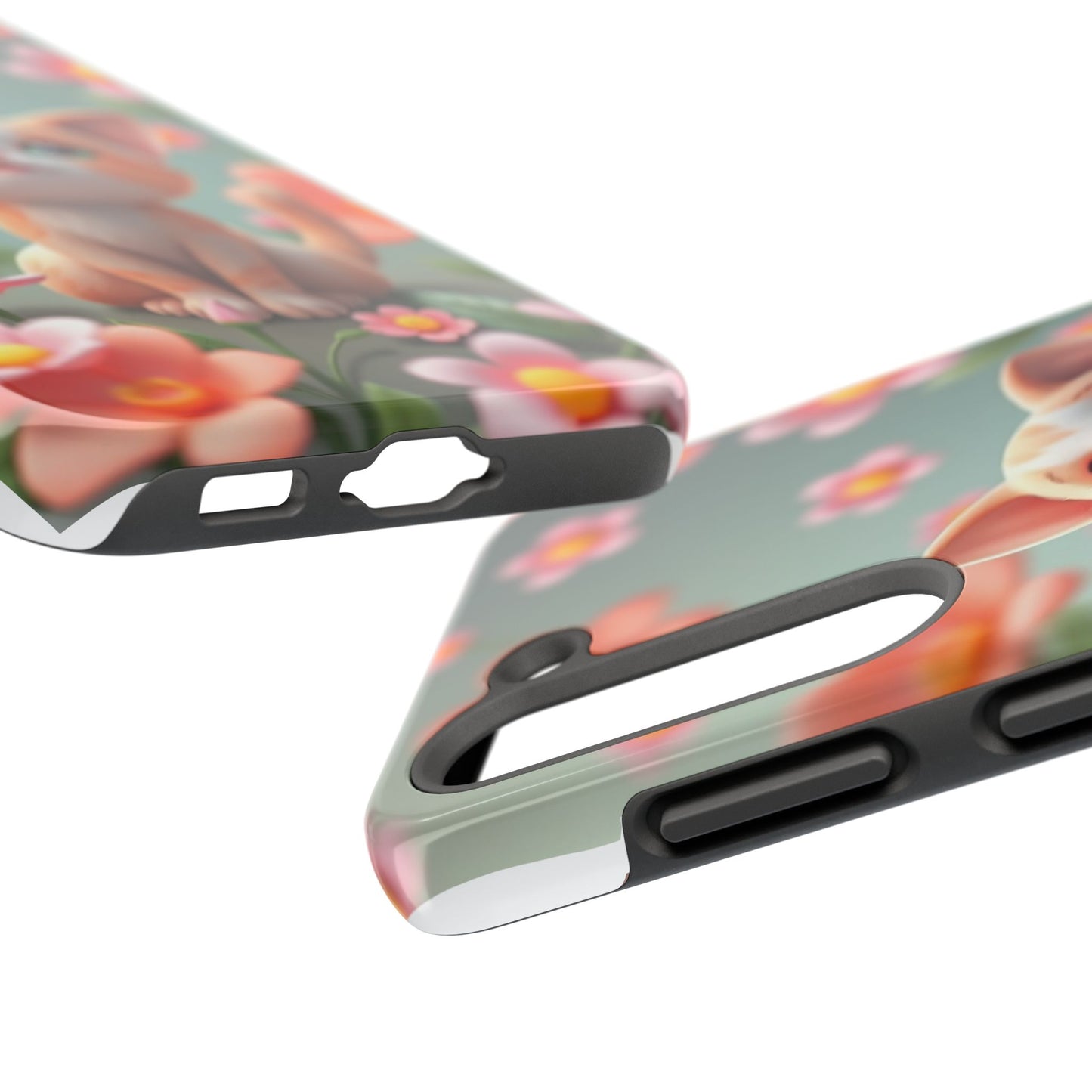 Kittens-n-Flowers Impact-Resistant Phone Case