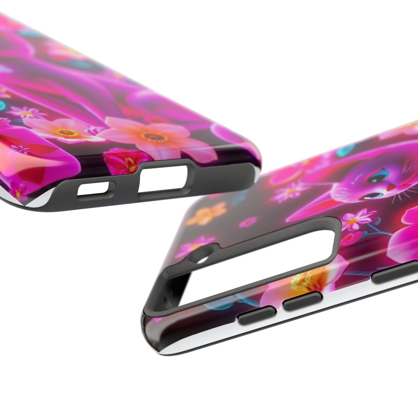 Kittens-n-Flowers Impact-Resistant Phone Case