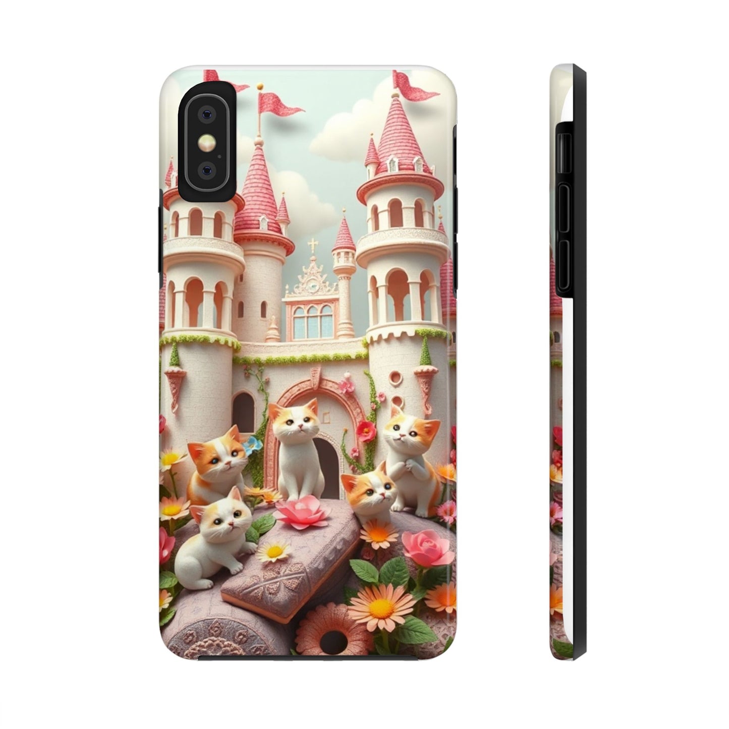 Kittens-n-Flowers Impact-Resistant Phone Case