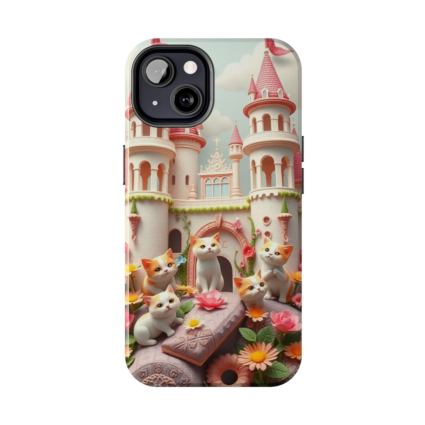 Kittens-n-Flowers Impact-Resistant Phone Case