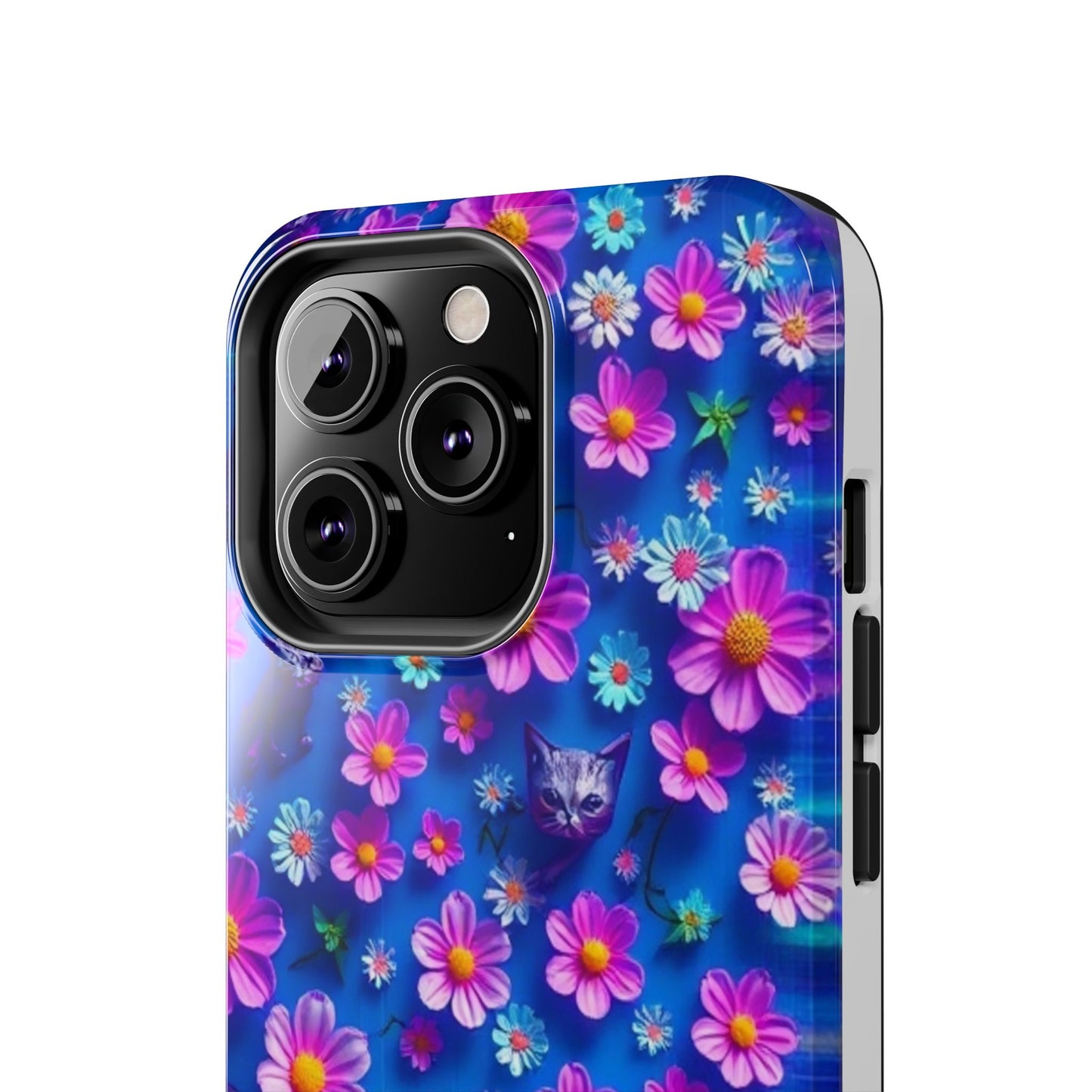 Kittens-n-Flowers Impact-Resistant Phone Case