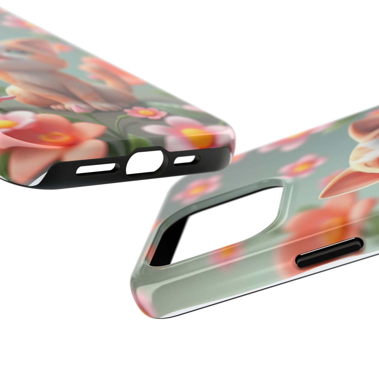 Kittens-n-Flowers Impact-Resistant Phone Case