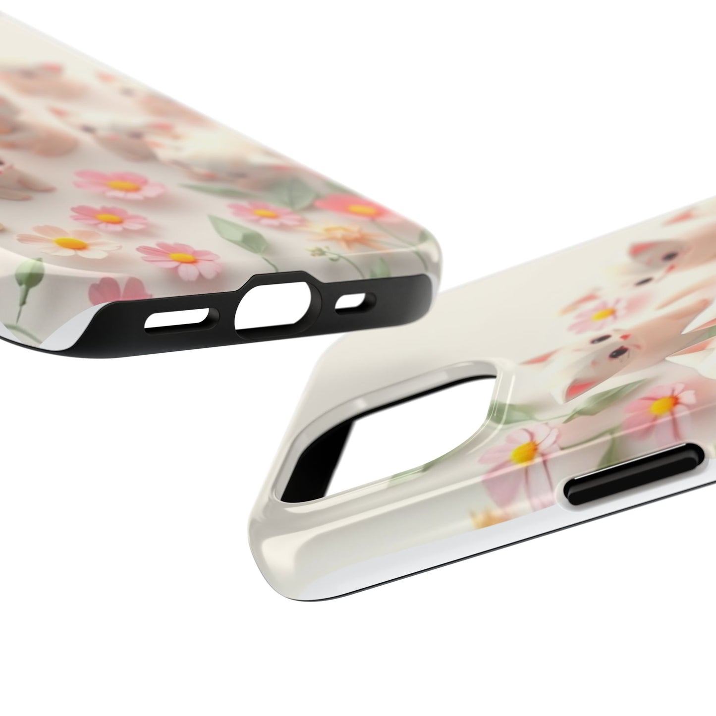 Kittens-n-Flowers Impact-Resistant Phone Case