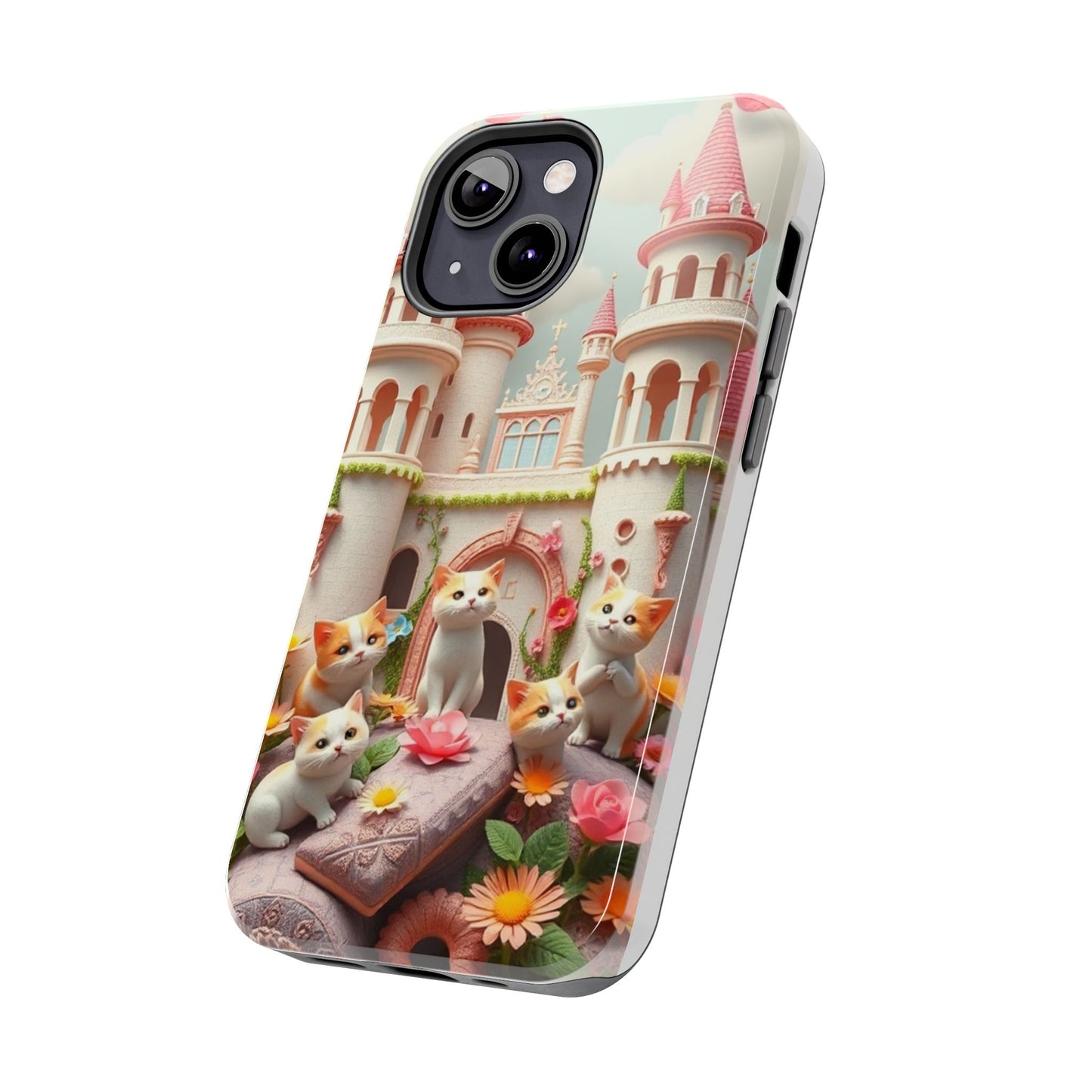 Kittens-n-Flowers Impact-Resistant Phone Case