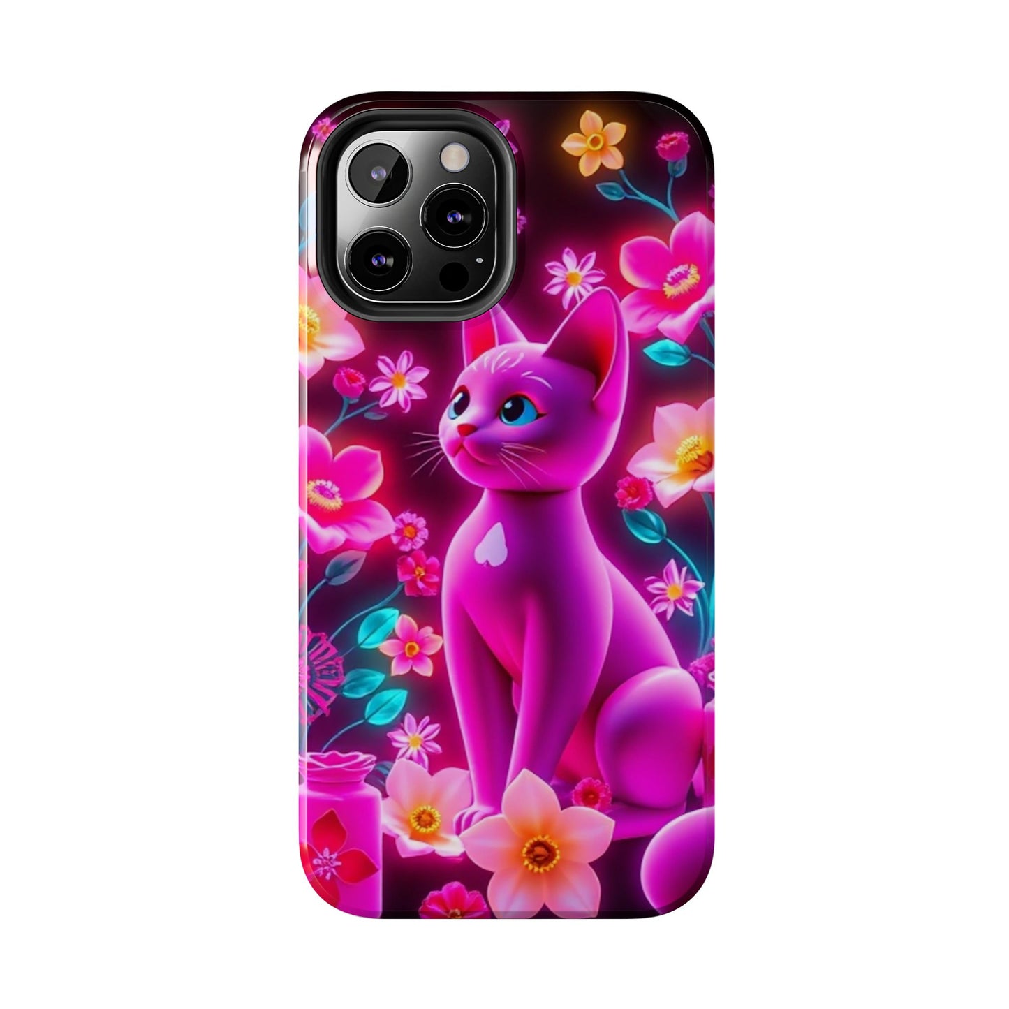 Kittens-n-Flowers Impact-Resistant Phone Case