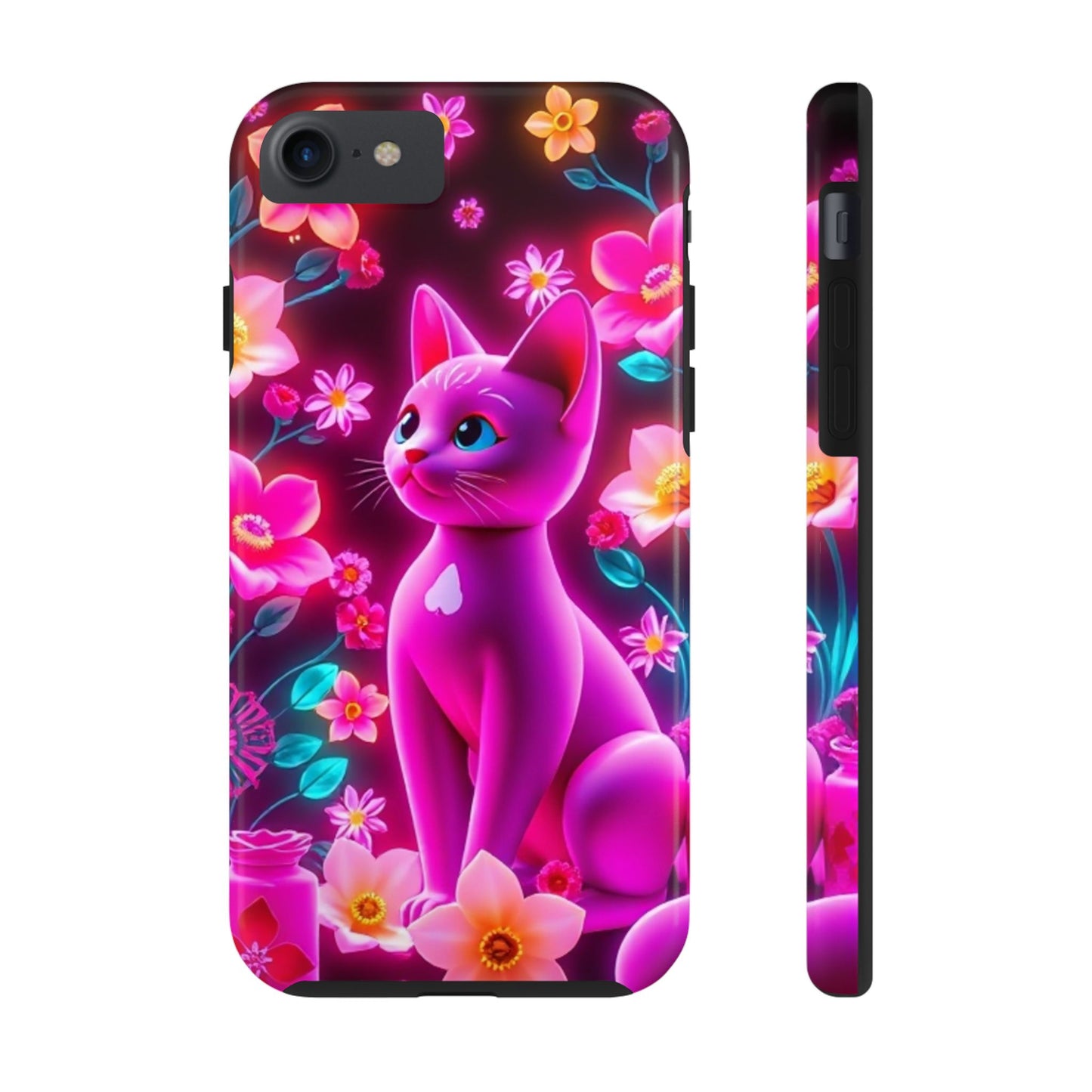 Kittens-n-Flowers Impact-Resistant Phone Case