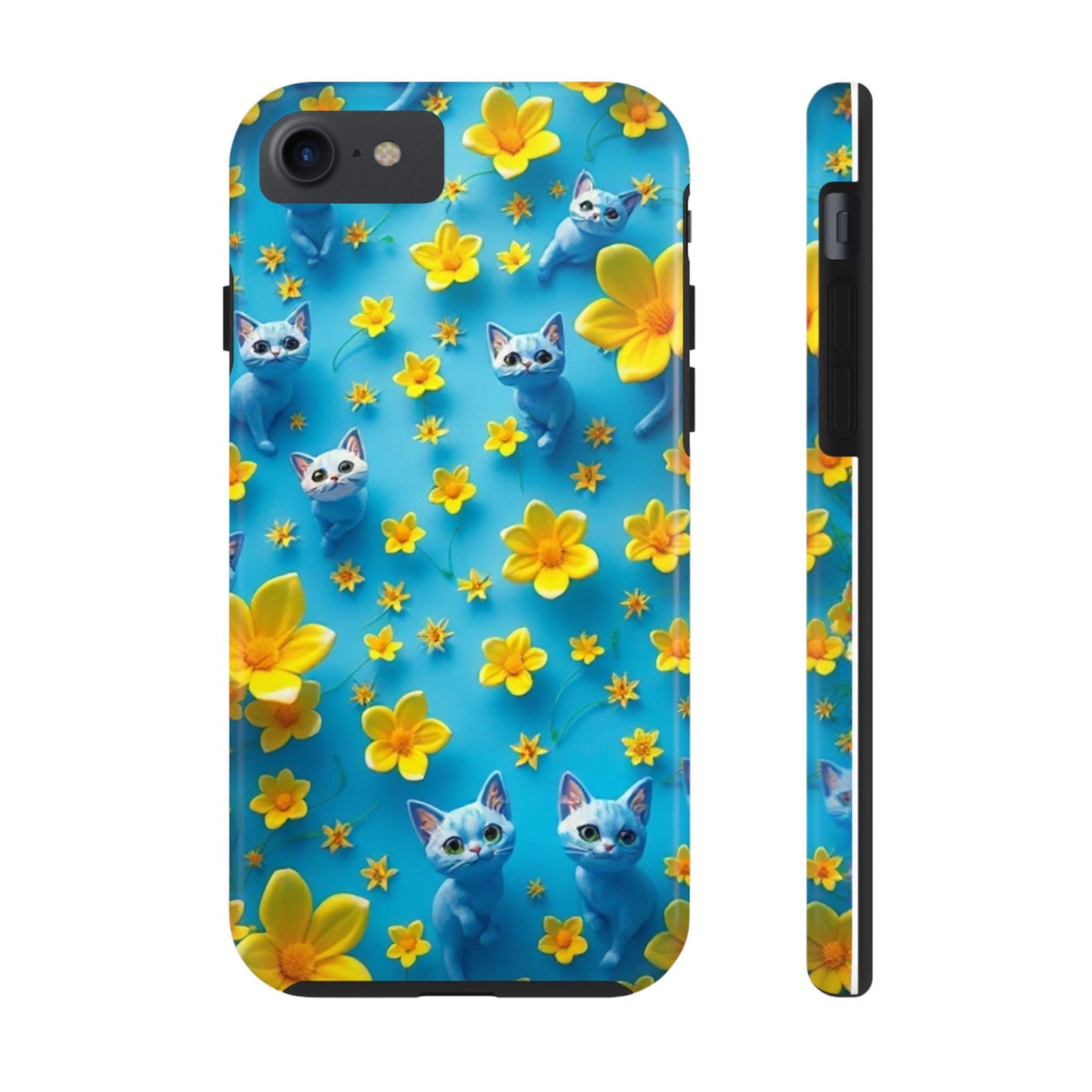 Kittens-n-Flowers Impact-Resistant Phone Case