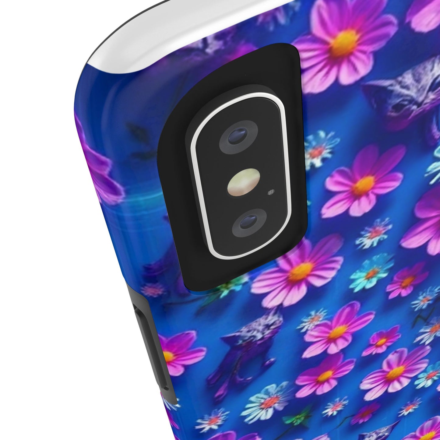 Kittens-n-Flowers Impact-Resistant Phone Case