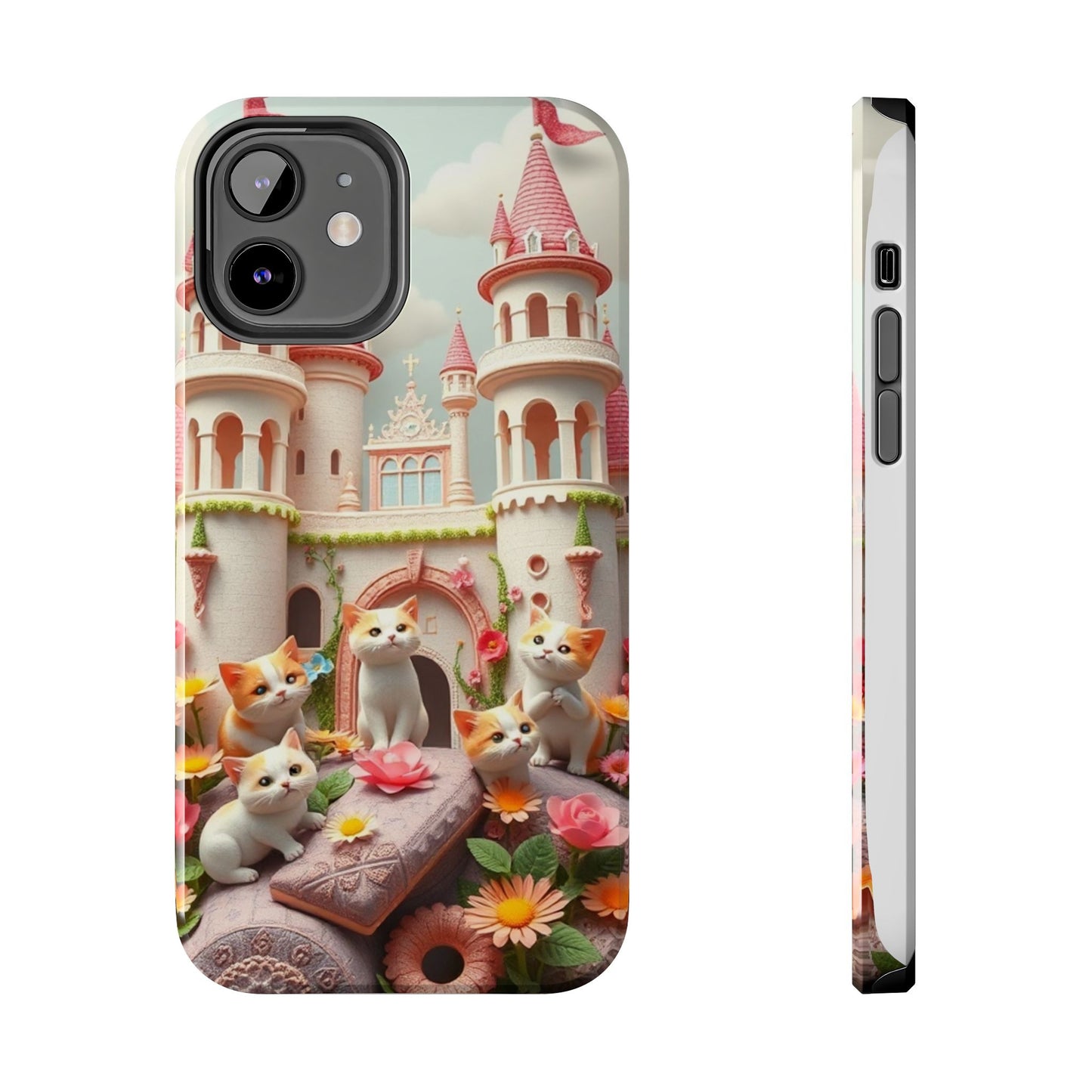 Kittens-n-Flowers Impact-Resistant Phone Case