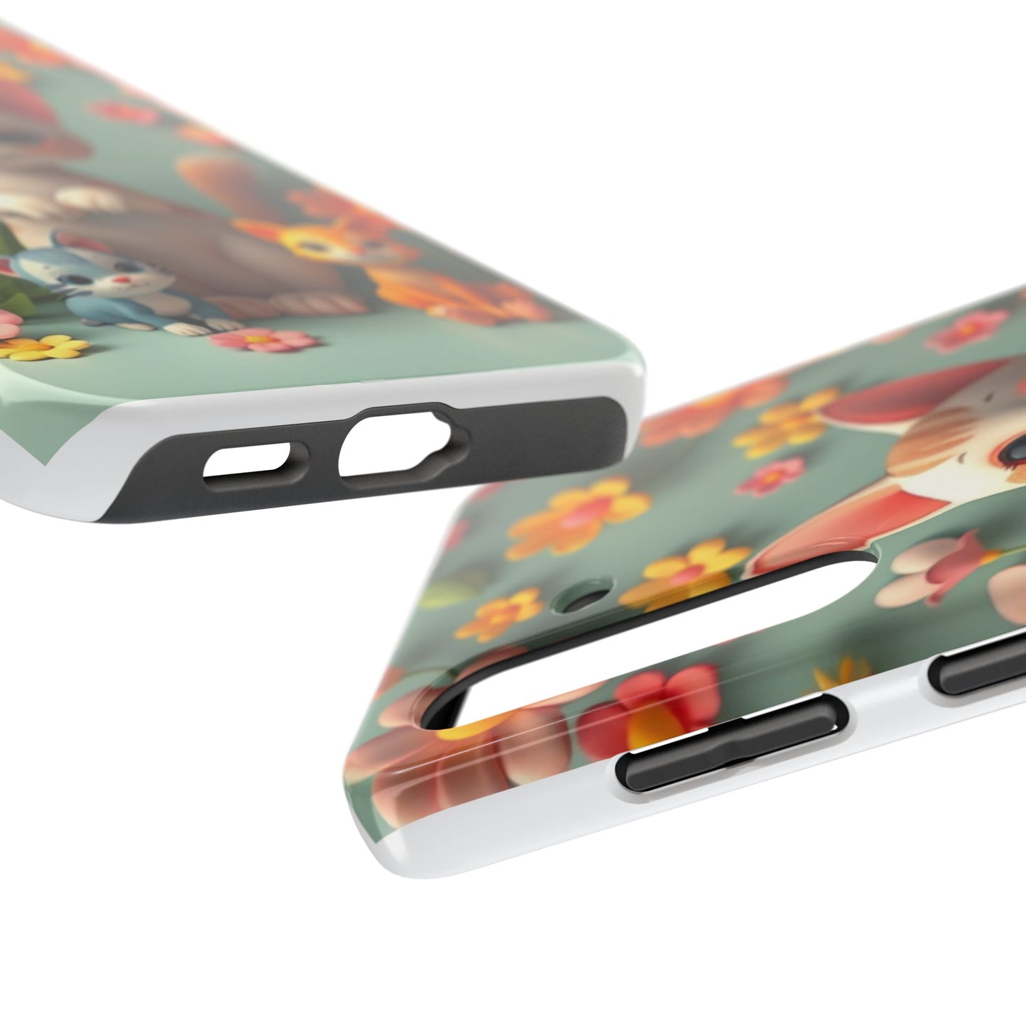 Kittens-n-Flowers Impact-Resistant Phone Case