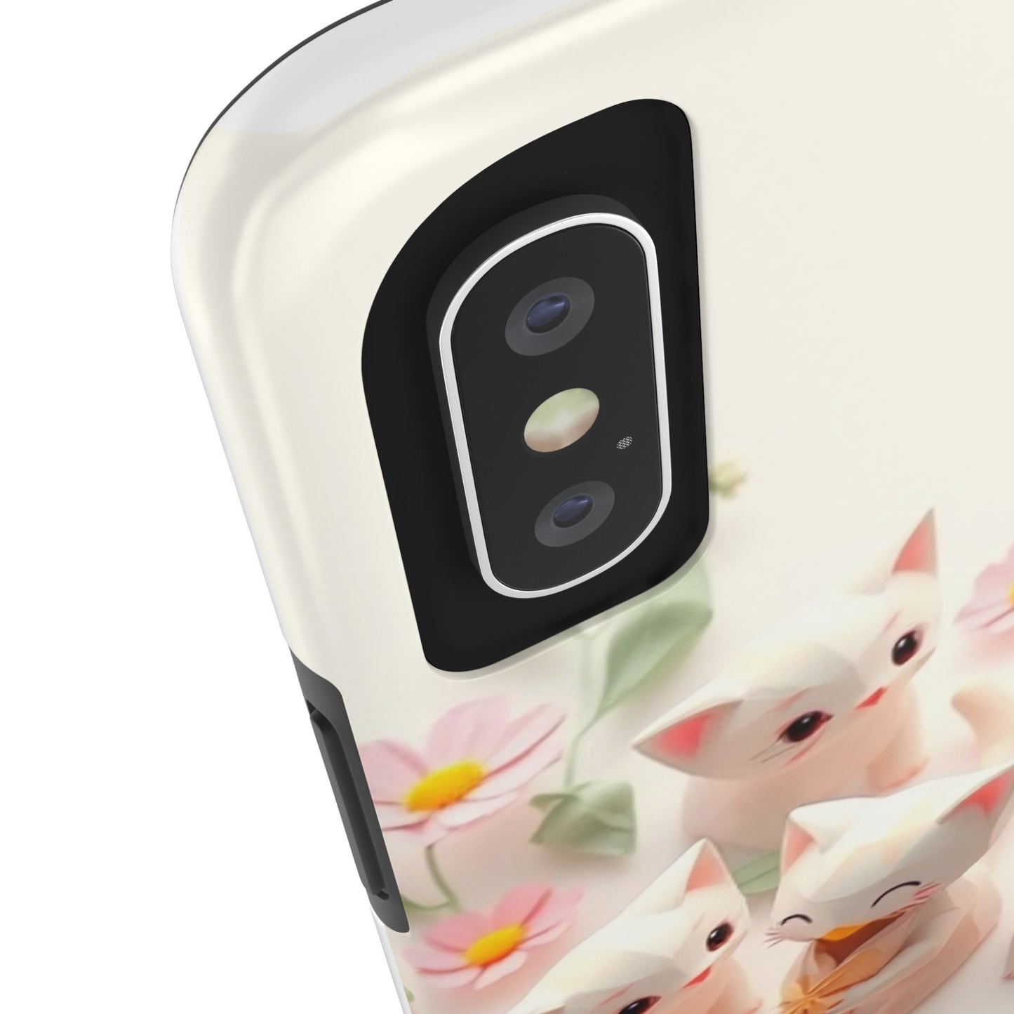 Kittens-n-Flowers Impact-Resistant Phone Case