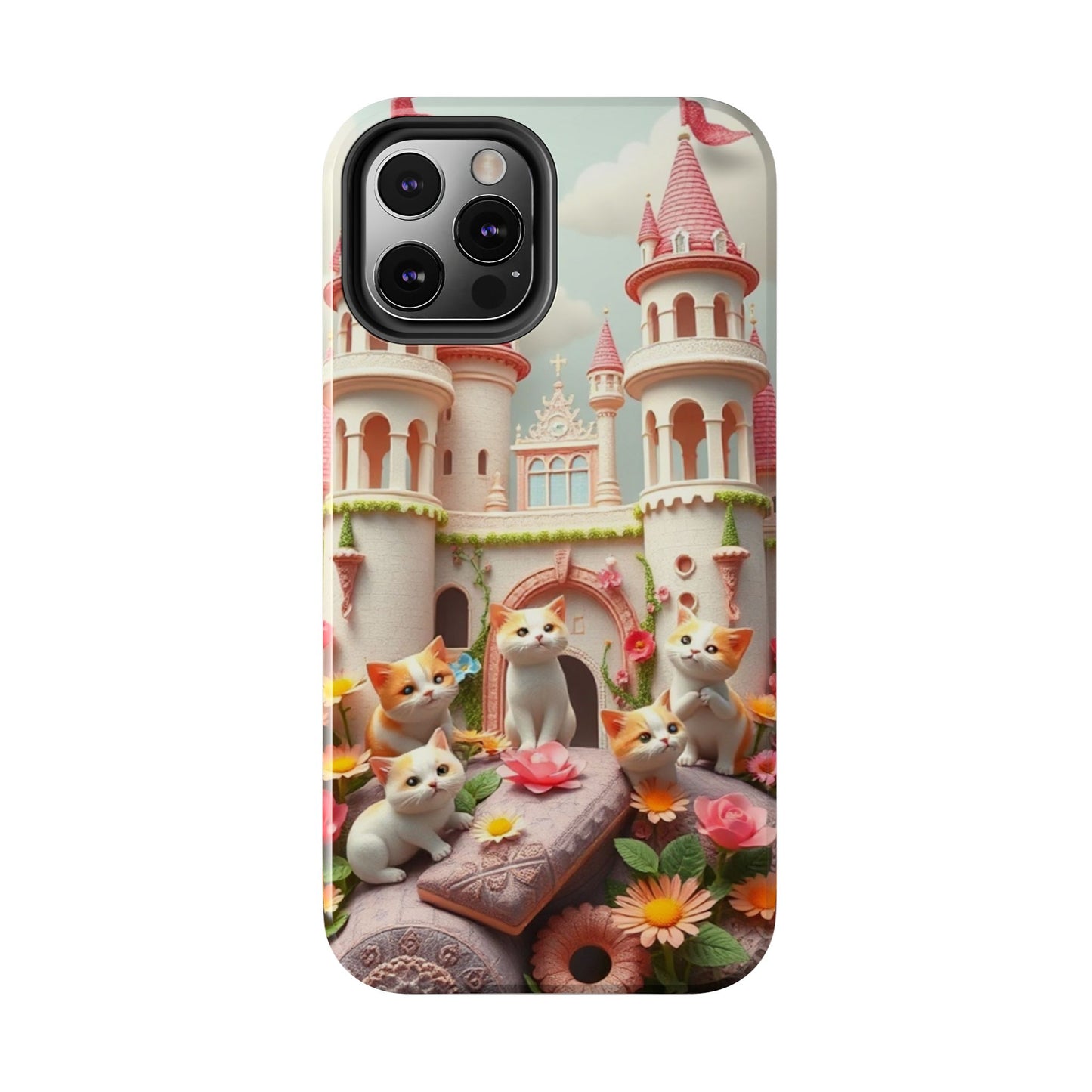 Kittens-n-Flowers Impact-Resistant Phone Case