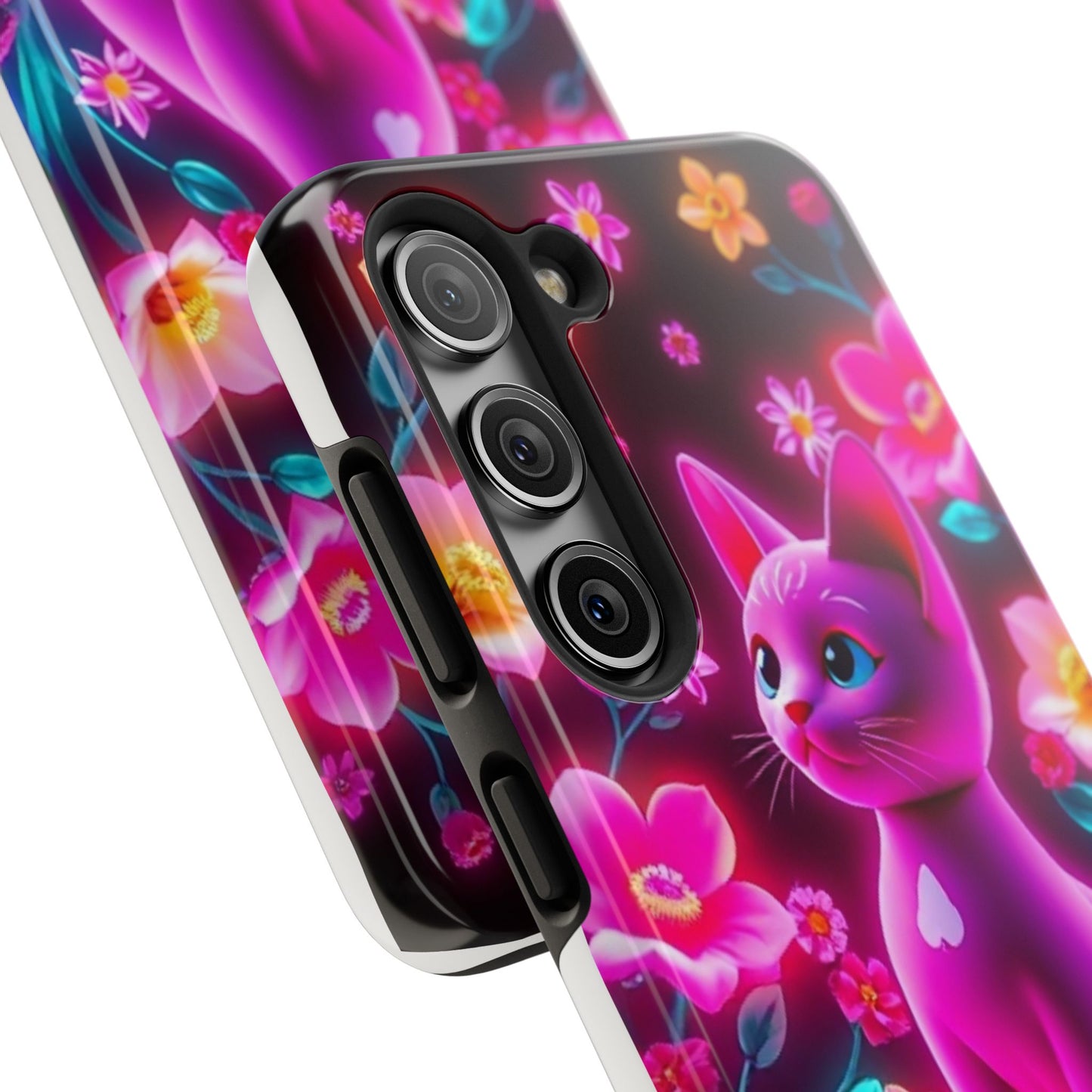 Kittens-n-Flowers Impact-Resistant Phone Case